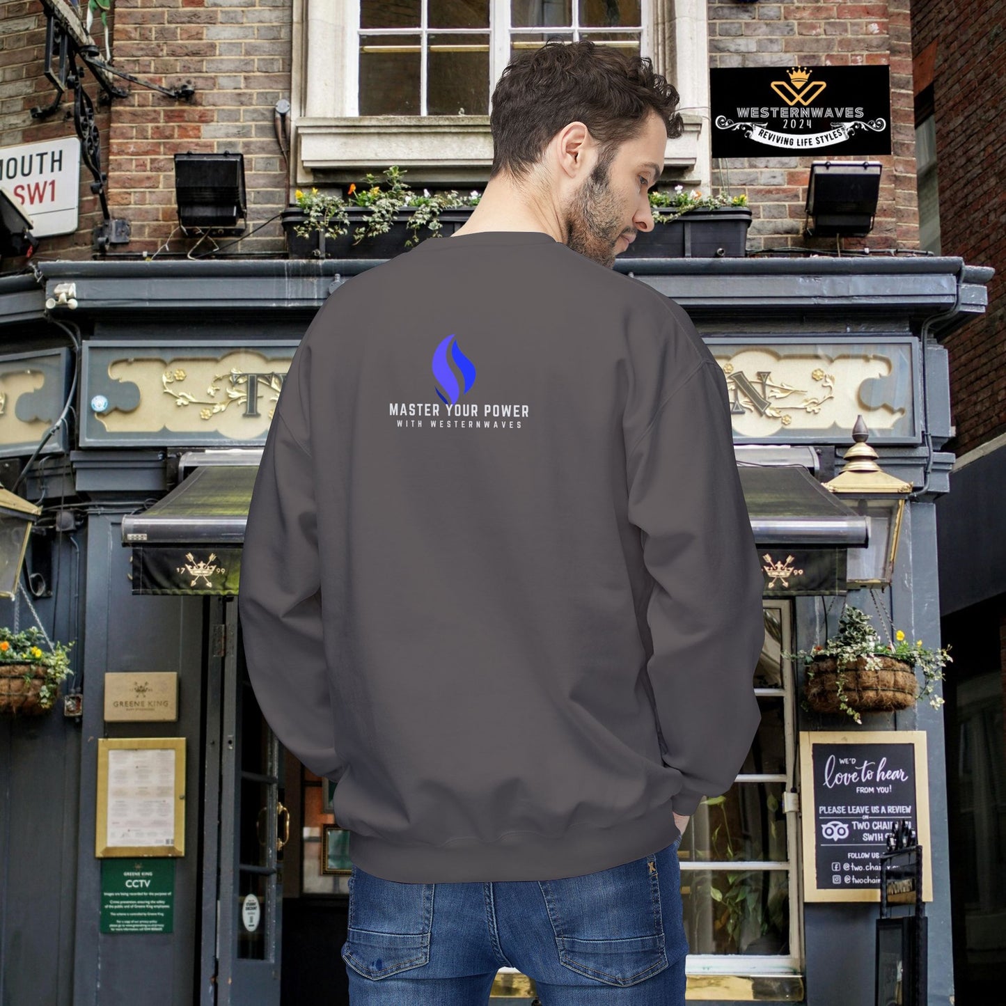 Softstyle Fleece Crewneck Sweatshirt_ N3+ Series SSFCNSS PT2WW001_ Limited Edition Comfort, Durabile & Sustainable Fashion Raw Classic by WesternWaves: