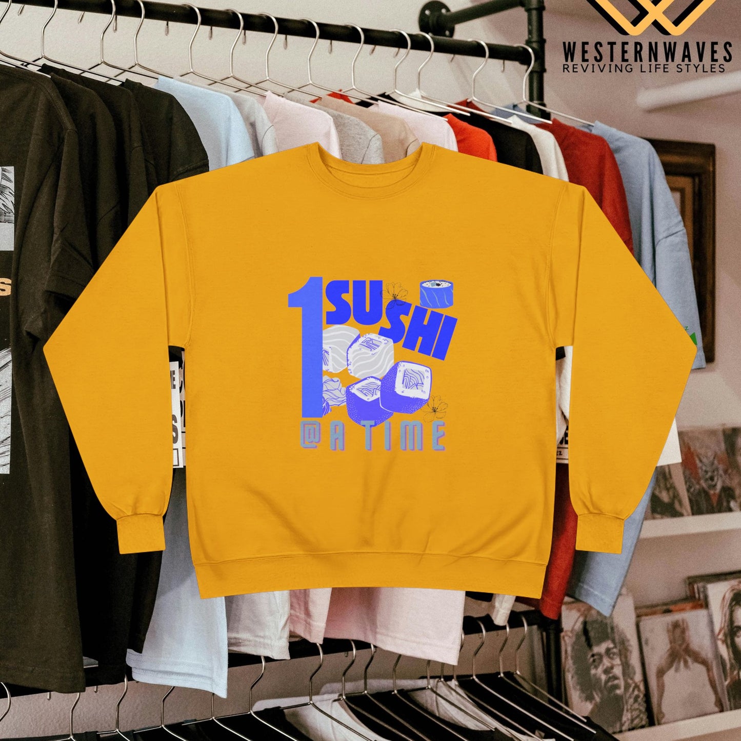 Unisex EcoSmart® Crewneck Sweatshirt_ N3+ Series USESCNSS PT2WW001_ Limited Edition Perfect Blend of Comfort, Style, & Sustainability by WesternWaves: