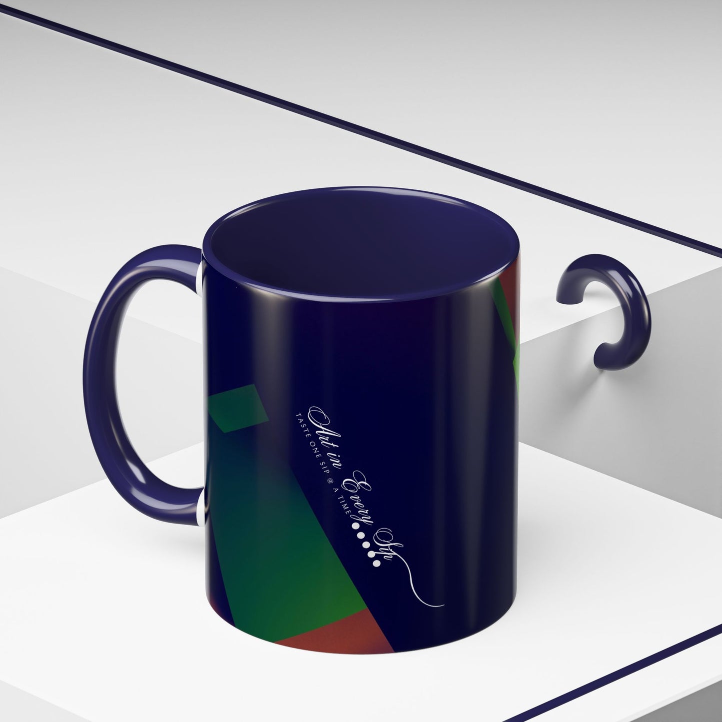 Accent Coffee Mug 11, 15oz_ N3+ Series ACM11OZ PT2WW018_ Limited Edition Perfect Blend of Style by WesternWaves: