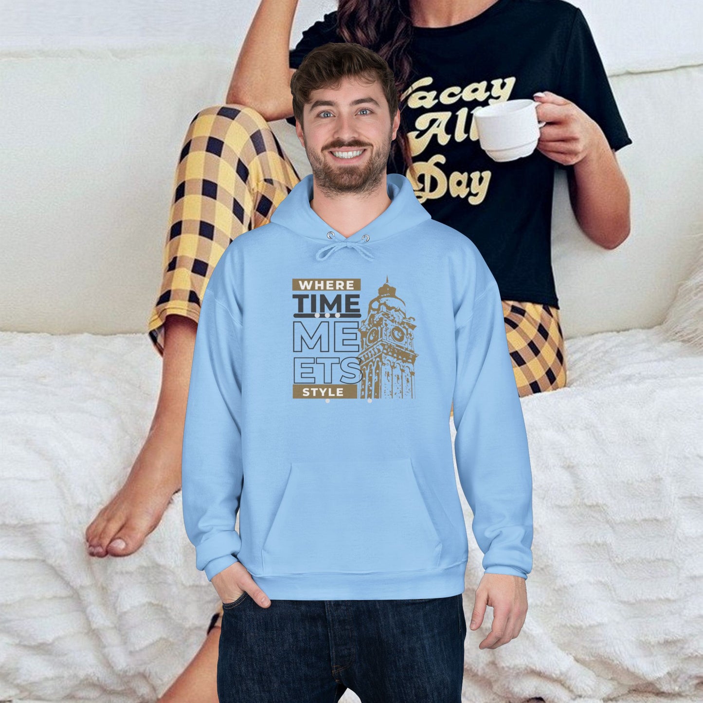 Unisex EcoSmart® Pullover Hoodie Sweatshirt_ N3+ Series USESPOHSS PT2WW001_ Limited Edition Perfect Blend of Comfort, Style, & Sustainability by WesternWaves: