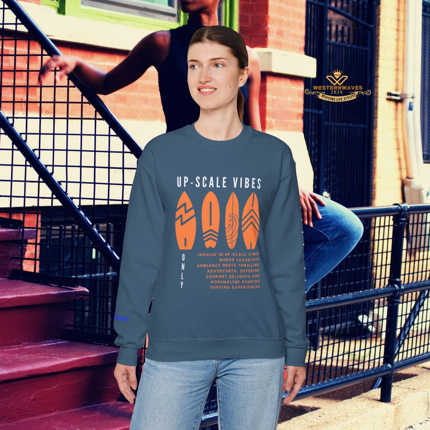 Unisex Heavy Blend™ Crewneck Sweatshirt_ N3+ Series UHBCSS PT2WW009_ Limited Edition Pure Luxury by WesternWaves: