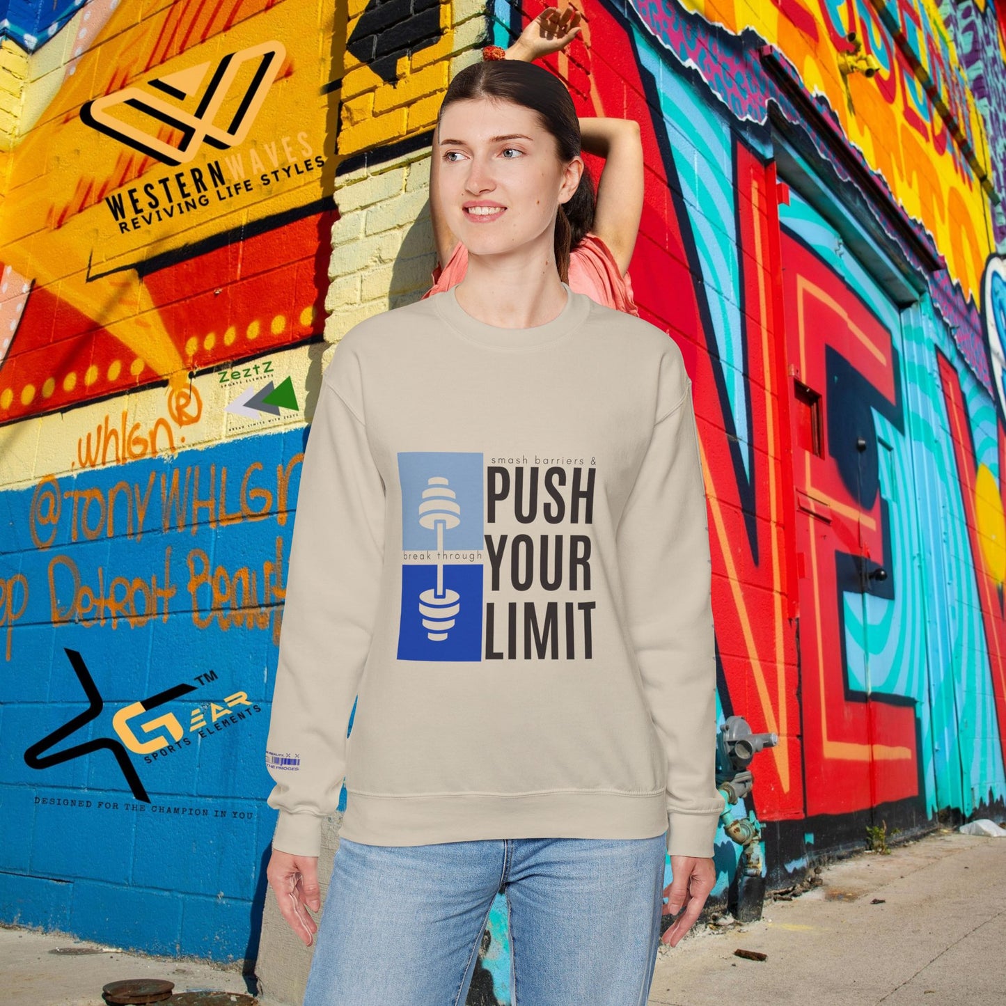 Unisex Heavy Blend™ Crewneck Sweatshirt_ N+ Series UHBCSS PT2WW027_ Limited Edition by WesternWaves: