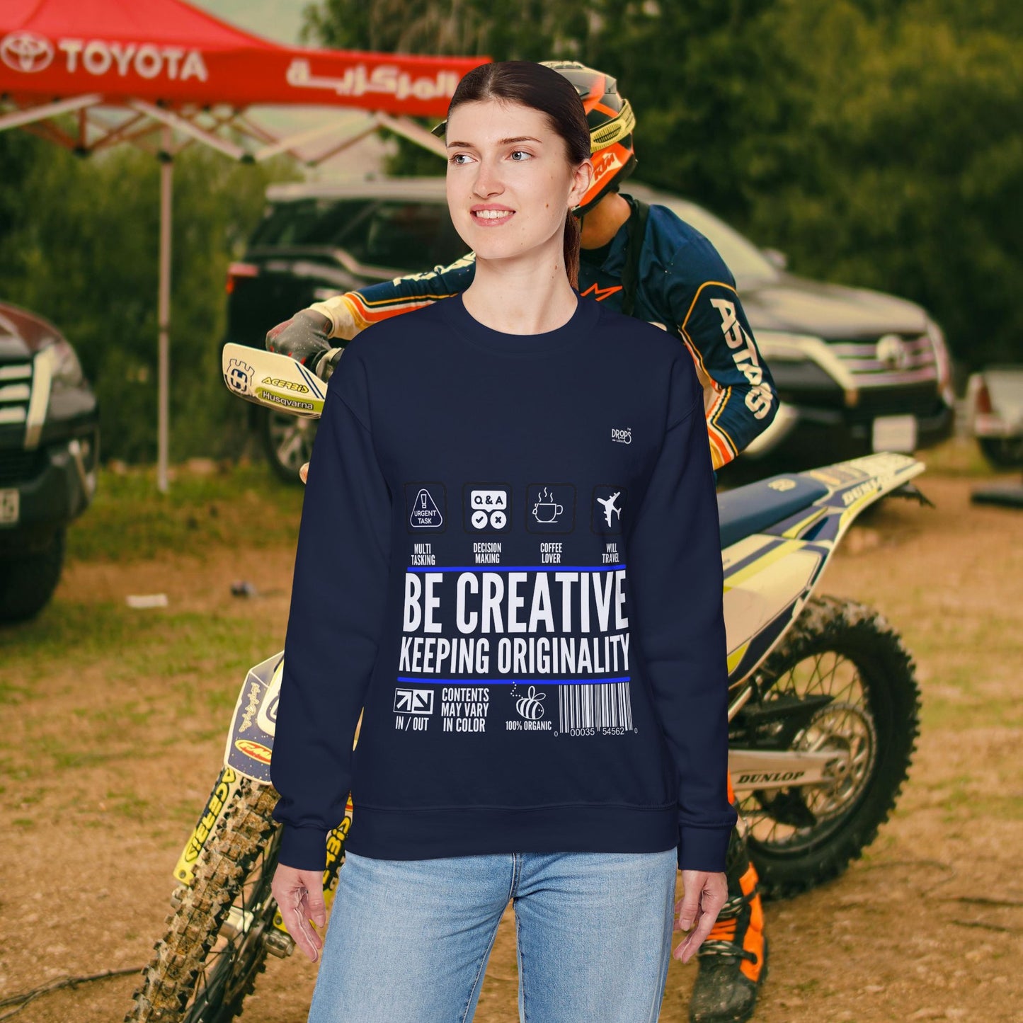 Unisex Heavy Blend™ Crewneck Sweatshirt_ N2 Sports Series UHBCSS PT2WW004_ Limited Edition 'DROPS' Brand Sweatshirt by WesternWaves: