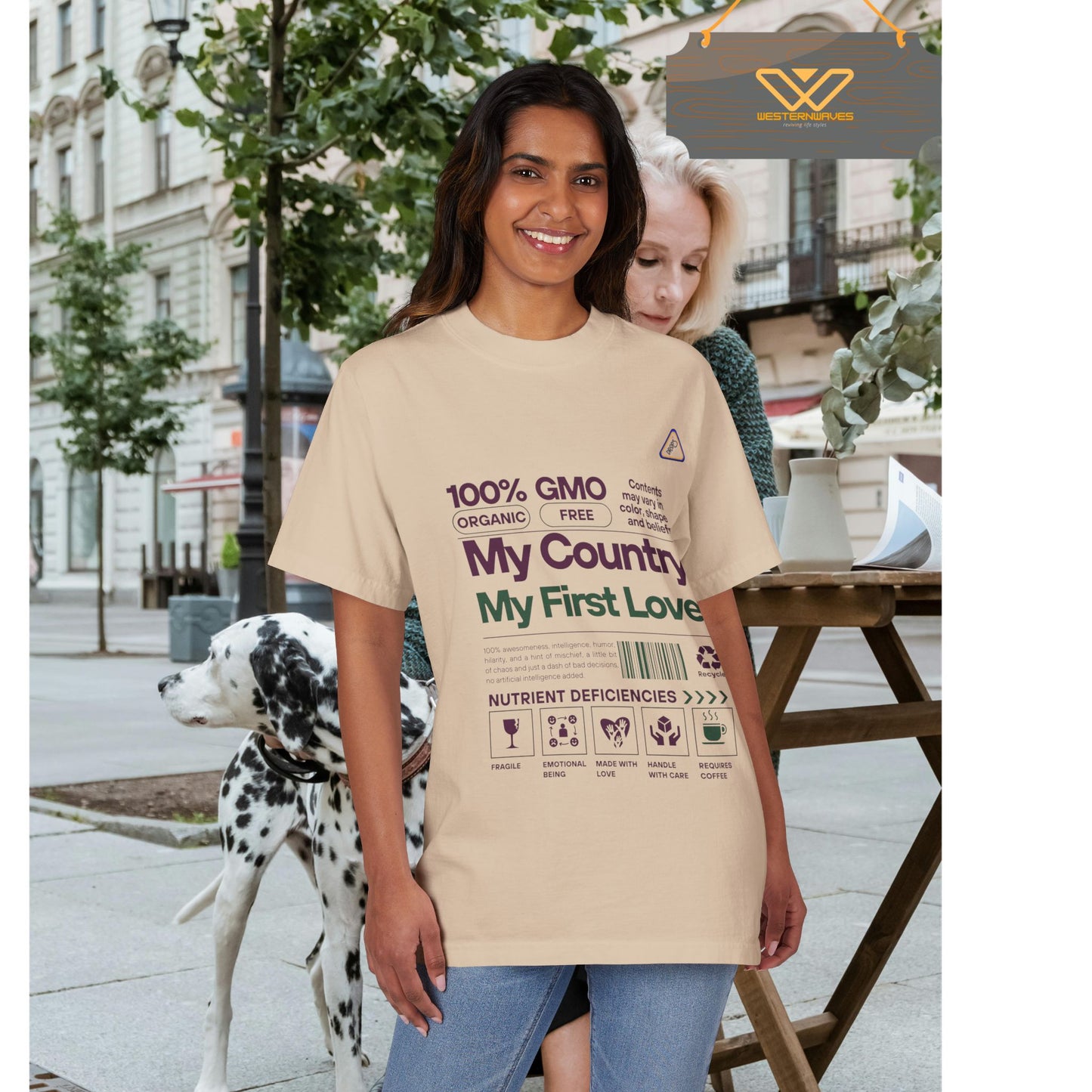Unisex Garment-Dyed Drop-Shoulder T-Shirt_ N7+ Series USGDDSTSHIRT PT2WW001_ Limited Edition Style & Comfort by WesternWaves: