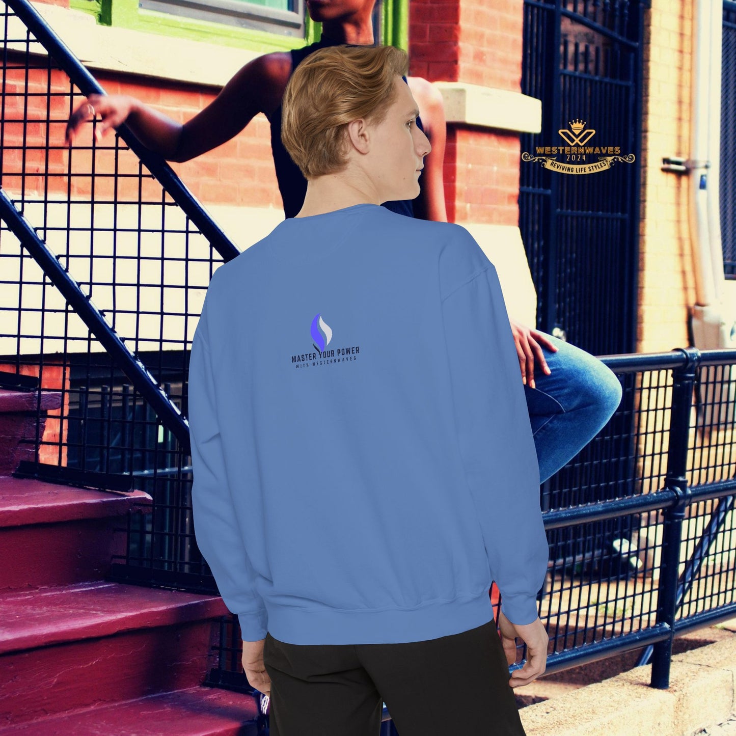 Unisex Garment-Dyed Sweatshirt_ N3+ Series UGDSS PT2WW002_ Limited Edition by WesternWaves_