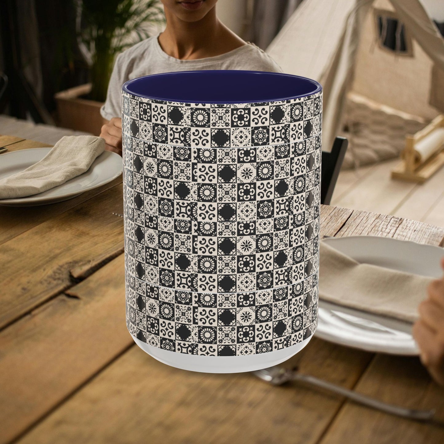 11oz Accent Mug_ N2 Series 11OZACM PT2WW001_ Limited Edition Perfect Blend of Style by WesternWaves: