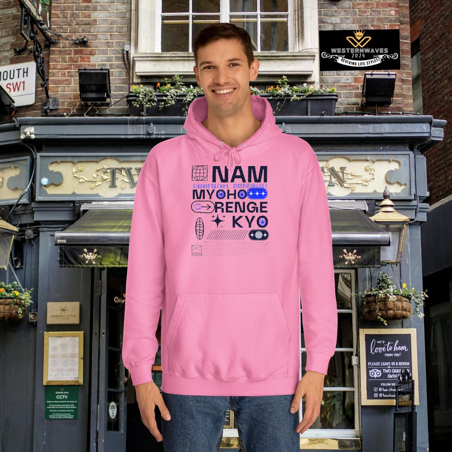 Unisex College Hoodie_ N2+ Series USCH PT2WW005_ Limited Edition Timeless Unisex Design by WesternWaves: