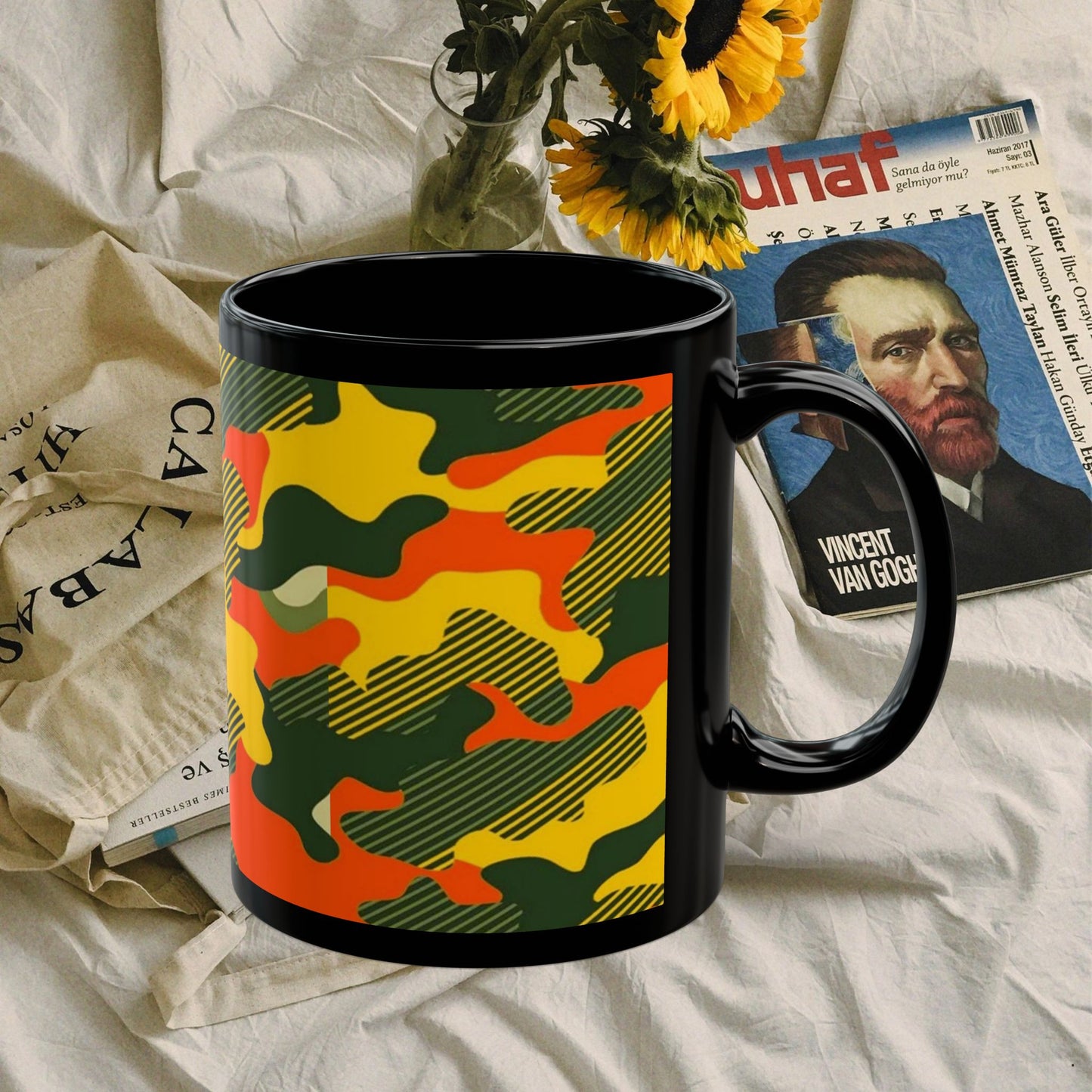 Black Mug (11oz, 15oz)_ N+ Series CBM PT2WW006_ Limited Edition Black Ceramic Mug by WesternWaves