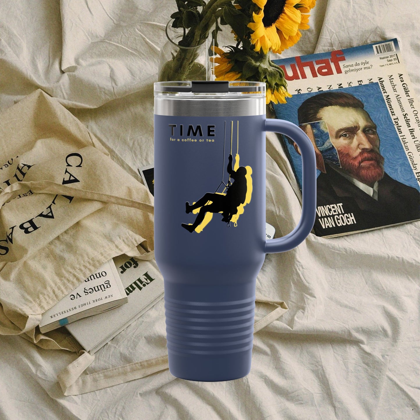 Adventure Insulated Travel Mug_ 40oz with Time & Freedom Design_ N7+ Series AITMUG PT2WW001_ Limited Edition by WesternWaves: