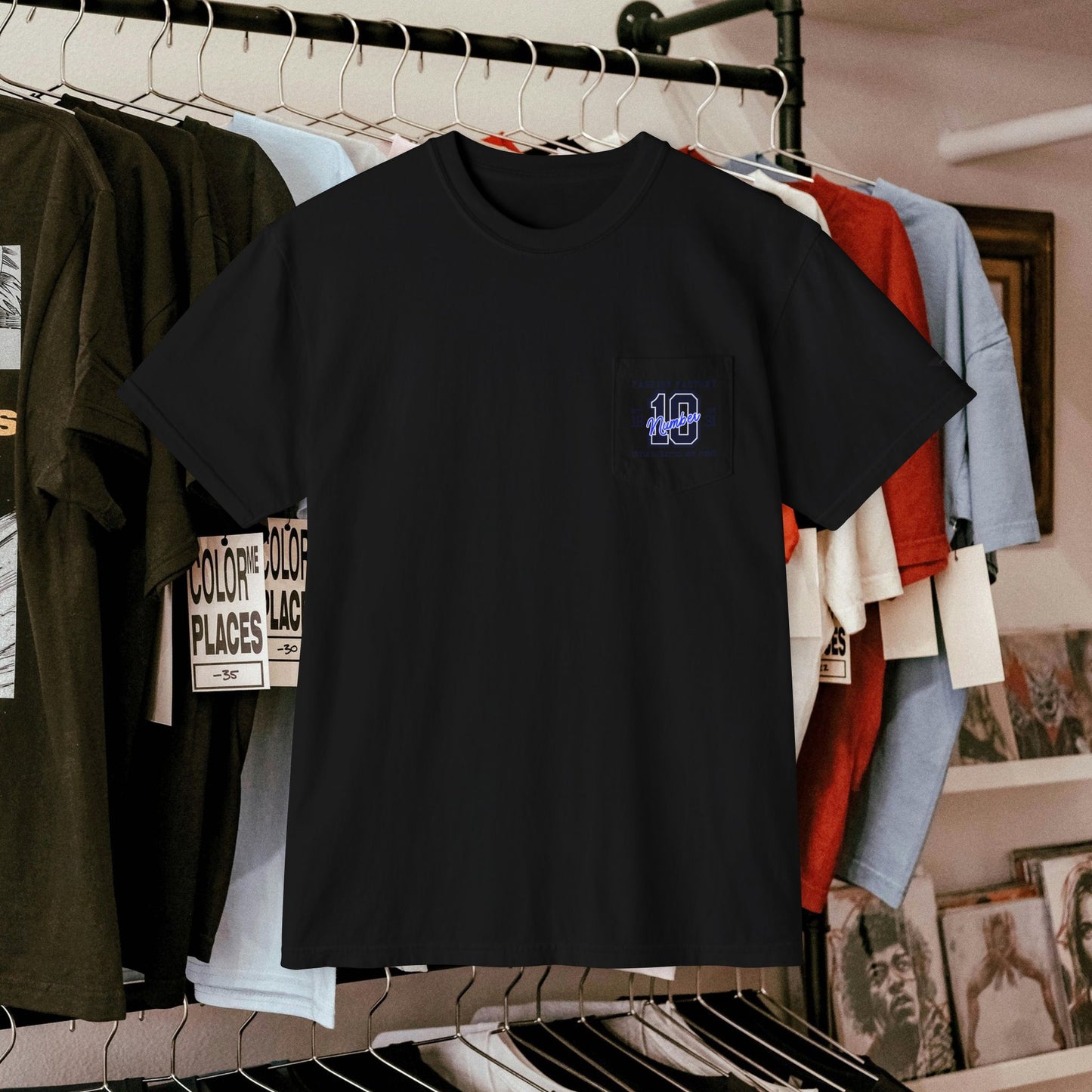 Unisex Garment-Dyed Pocket T-Shirt_ N3+ Series USGDPTS PT2WW001_ Limited Edition Raw Classic by WesternWaves: