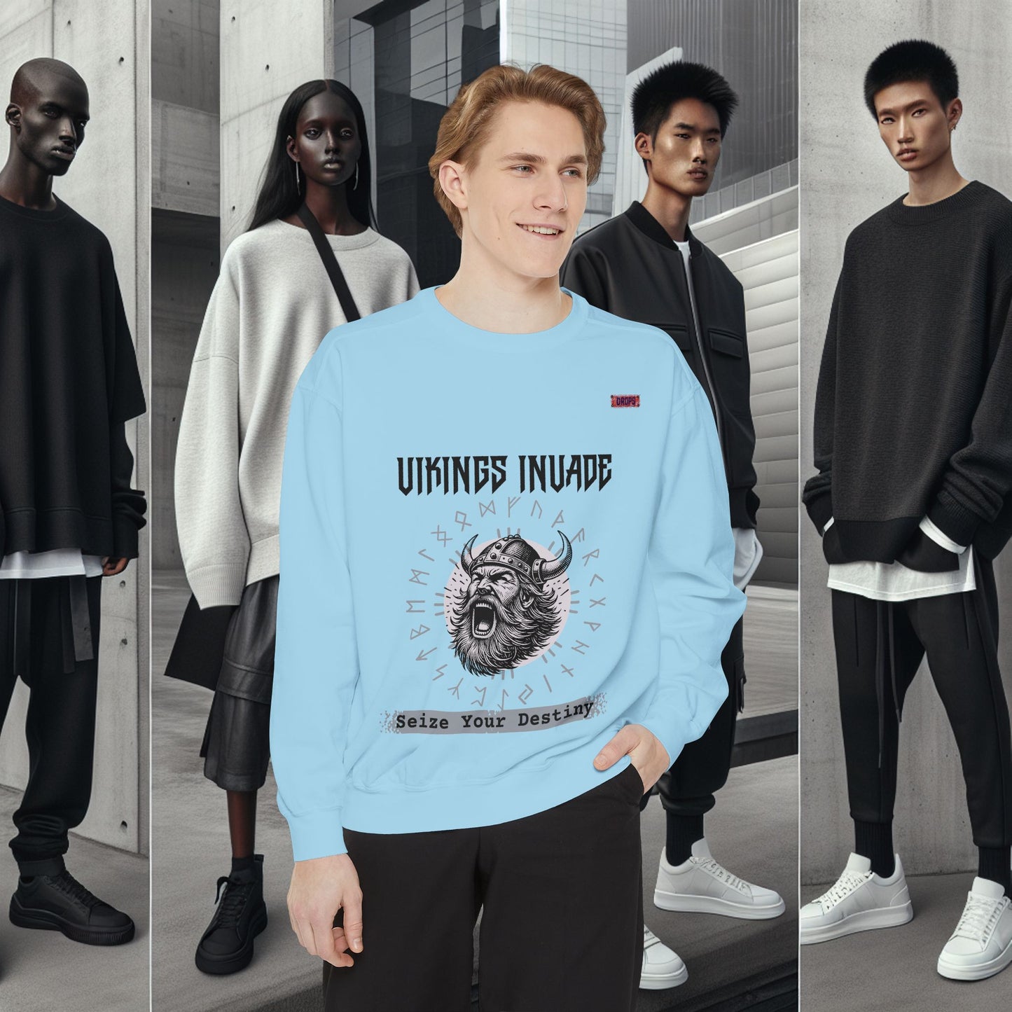 Unisex Garment-dyed Sweatshirt_ Series UWD 063_ Limited Edition Cozy Apparel for Adventurers by WesternWaves: