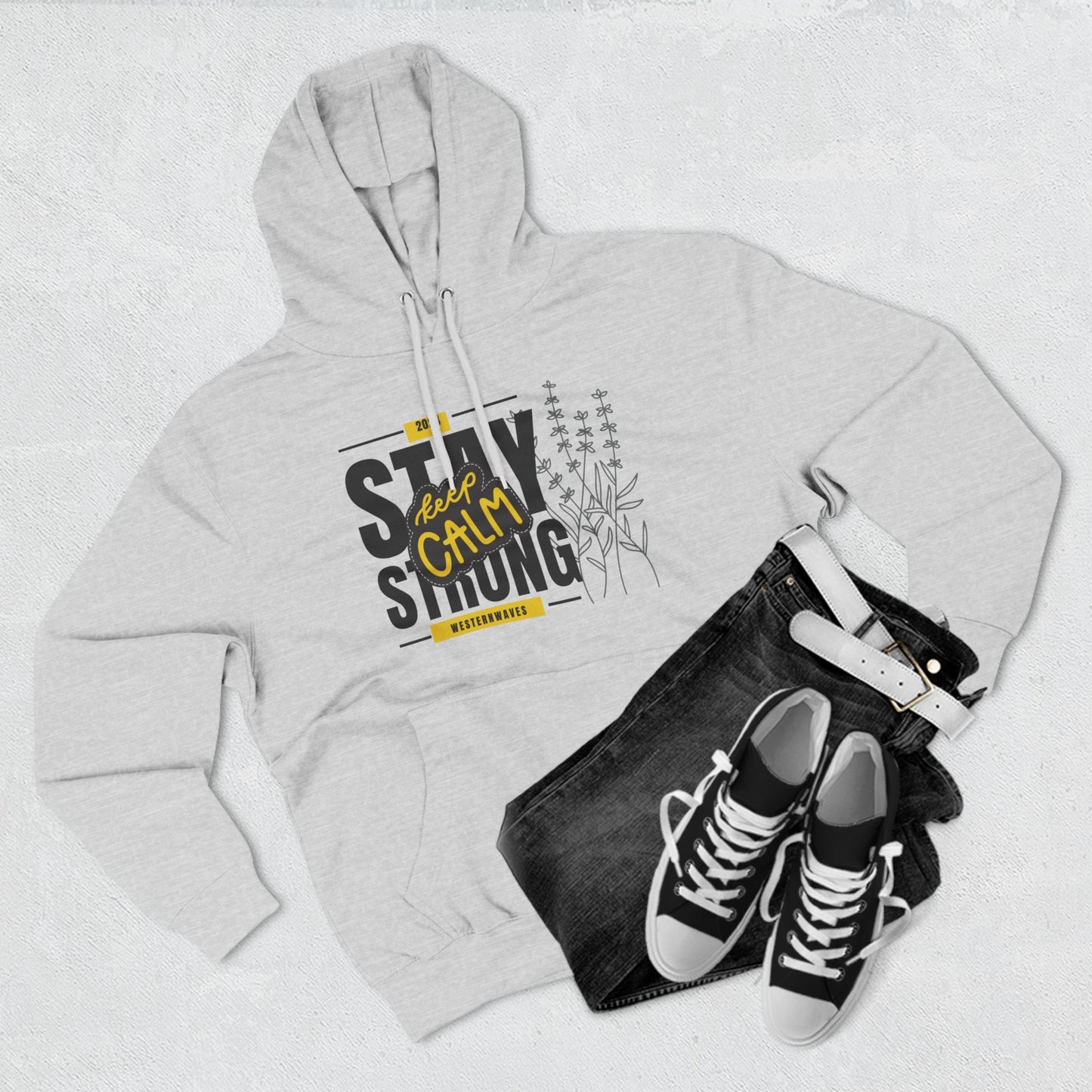 Three-Panel Fleece Hoodie_ N3+ Series PFH PT2WW001_ Limited Edition Sustainable Fashion by WesternWaves: