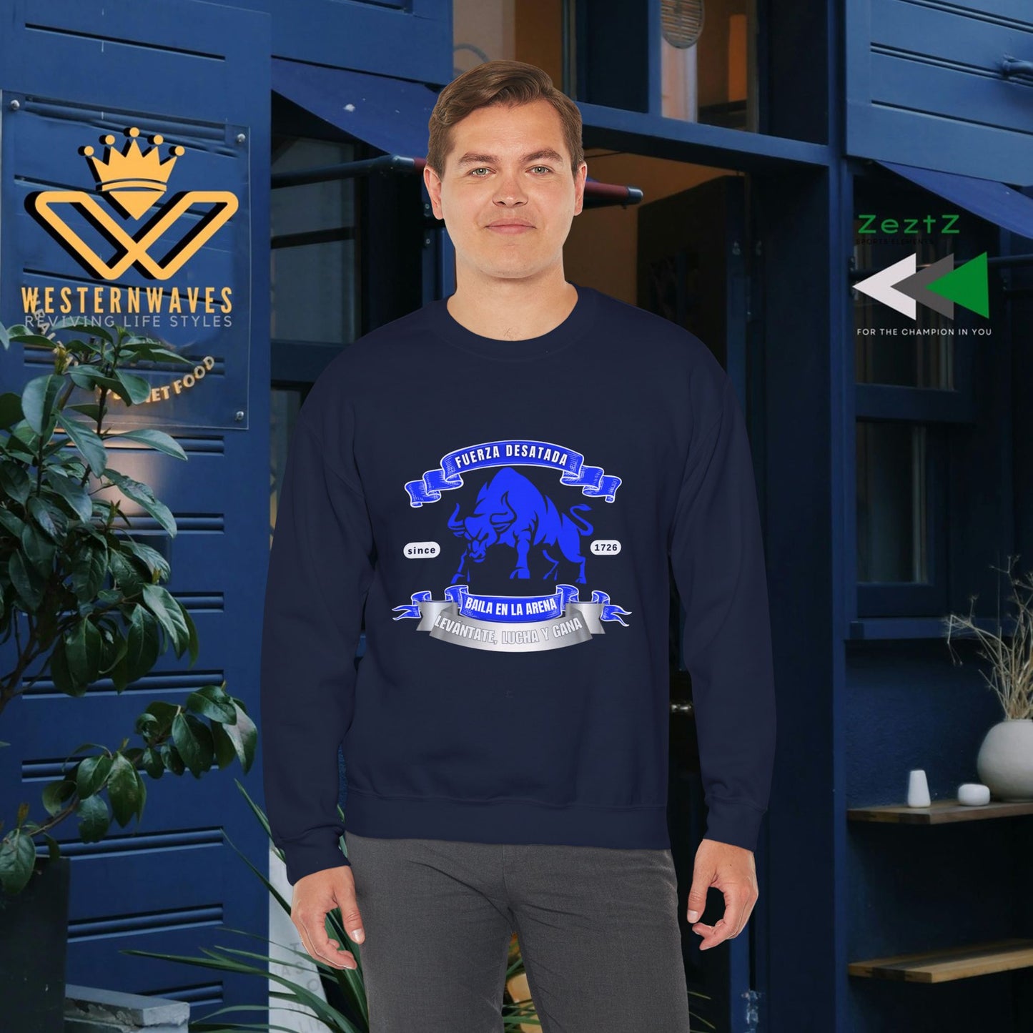 Unisex Heavy Blend™ Crewneck Sweatshirt_ N3+ Series UHBCSS PT2WW038_ Limited Edition Pure Luxury By WesternWaves: