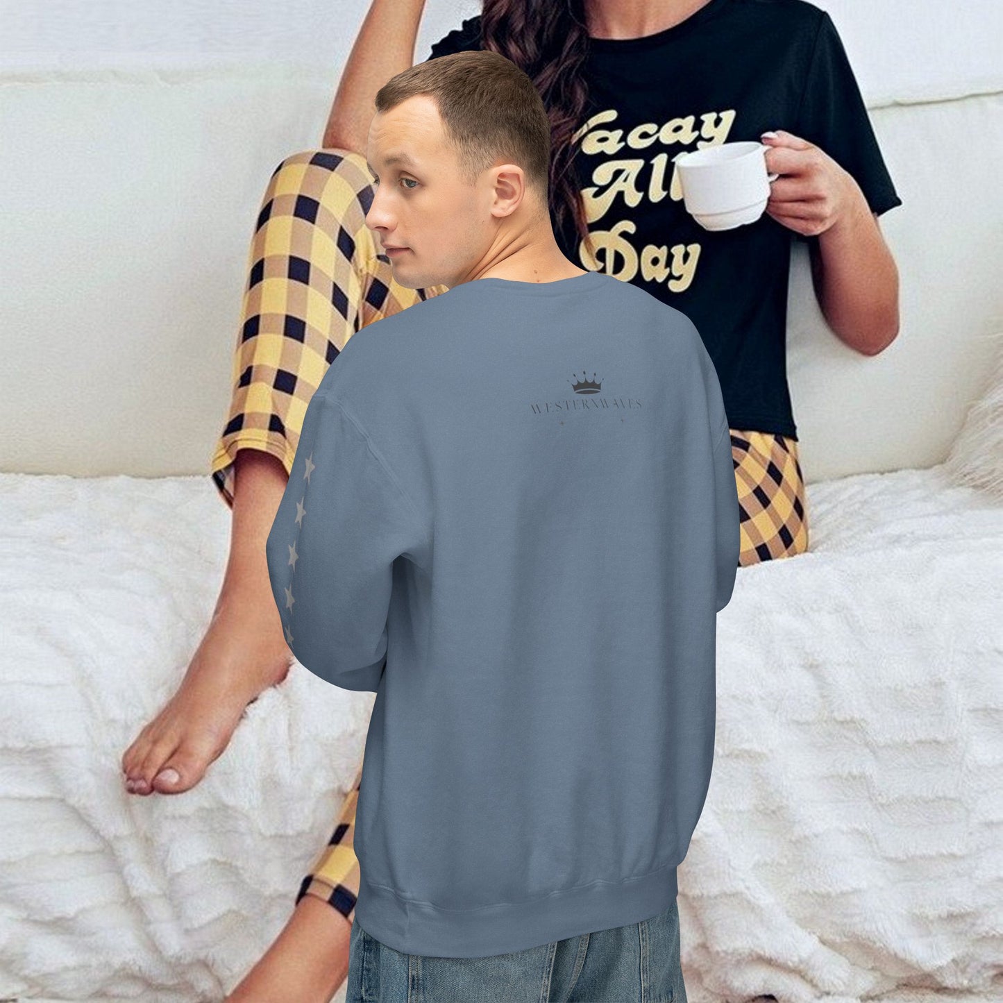 Unisex Lightweight Sweatshirt_ N7+ Series USLWSS PT2WW001_ Limited Edition by WesternWaves: