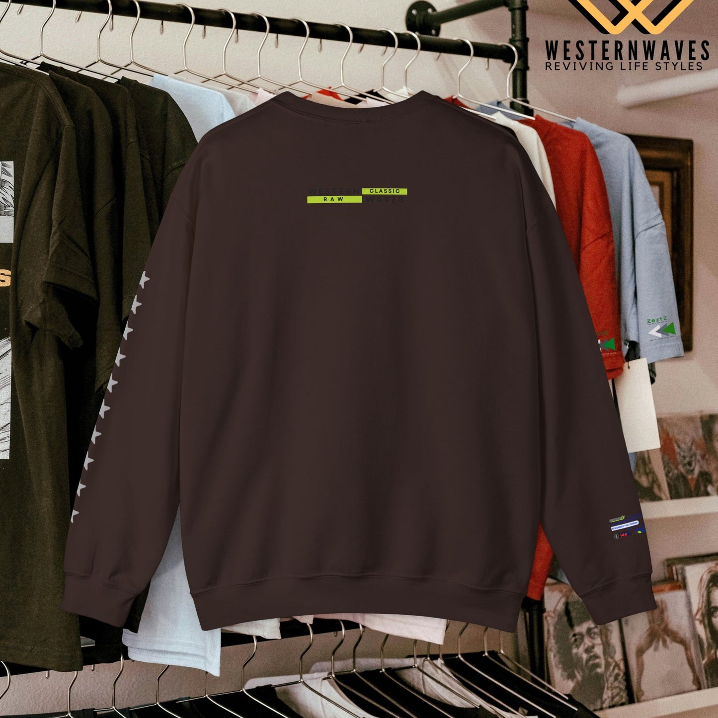 Unisex Heavy Blend™ Crewneck Sweatshirt_ N3+ Series UHBCSS PT2WW035_ Limited Edition Pure Luxury By WesternWaves: