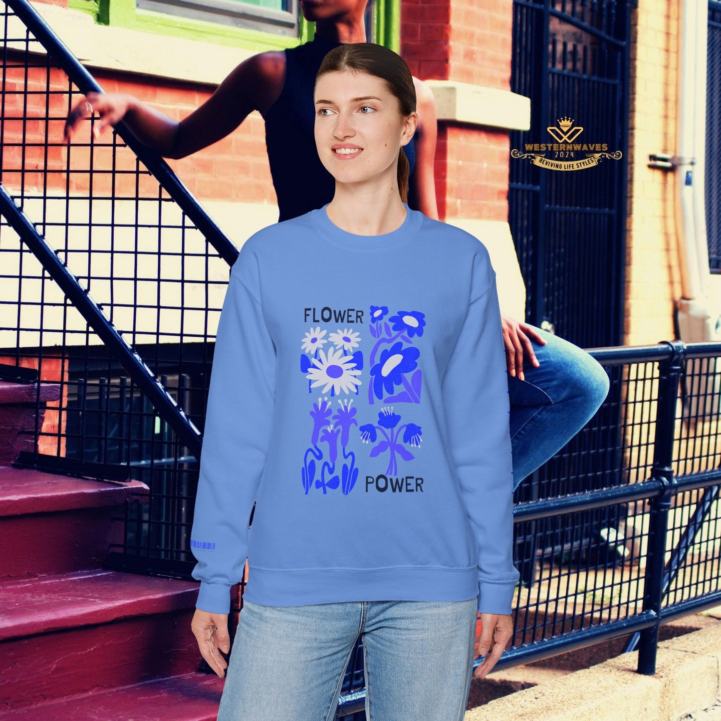 Unisex Heavy Blend™ Crewneck Sweatshirt_ N3+ Series UHBCSS PT2WW030_ Limited Edition Pure Luxury By WesternWaves: