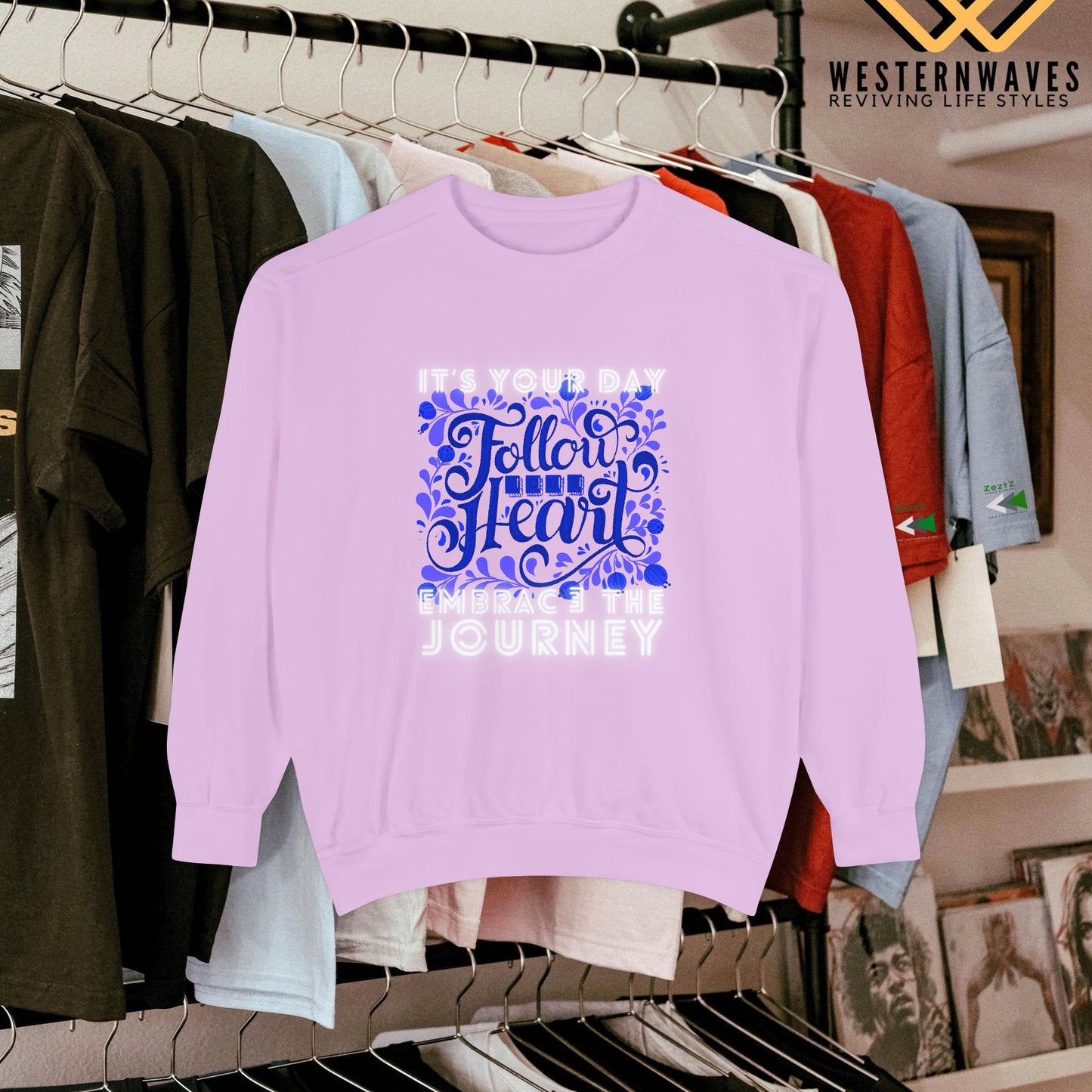 Unisex Garment-Dyed Sweatshirt_ N3+ Series UGDSS PT2WW002_ Limited Edition by WesternWaves_