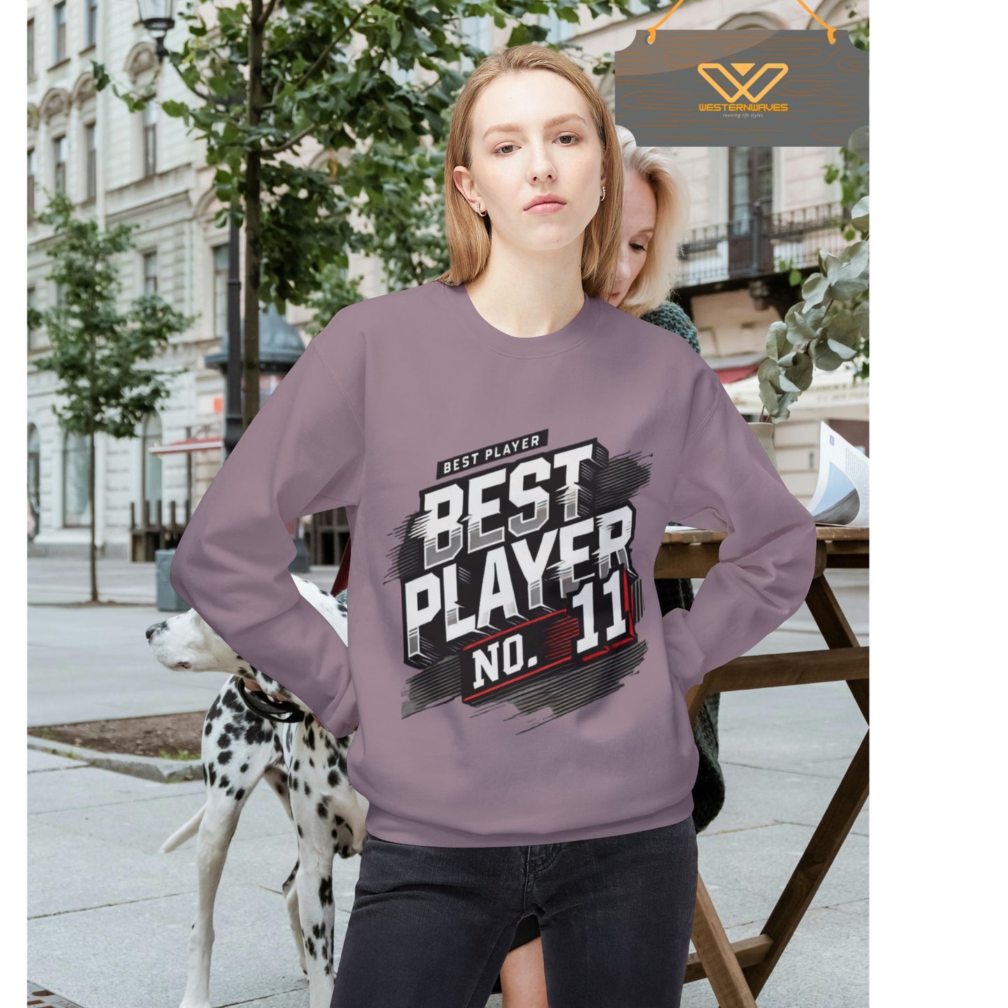 Unisex Midweight Softstyle Fleece Crewneck Sweatshirt_ N2+ Series USMWSSFCNSS PT2WW011_ Limited Edition Stylish Eco-conscious Raw Classic by WesternWaves: