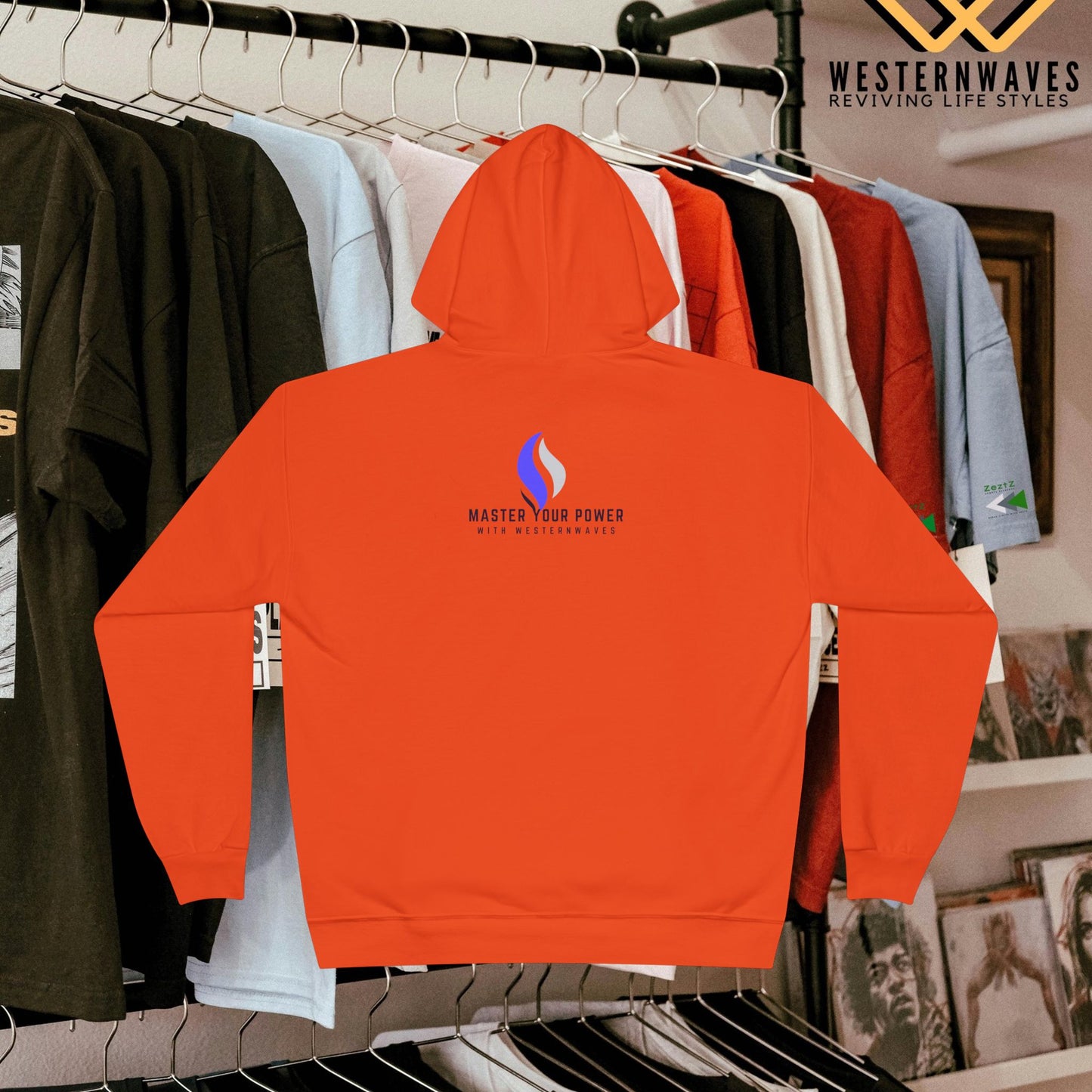 Unisex EcoSmart® Pullover Hoodie Sweatshirt_ N2+ Series USESPOHSS PT2WW001_ LImited Edition Quality Garment by WesternWaves:
