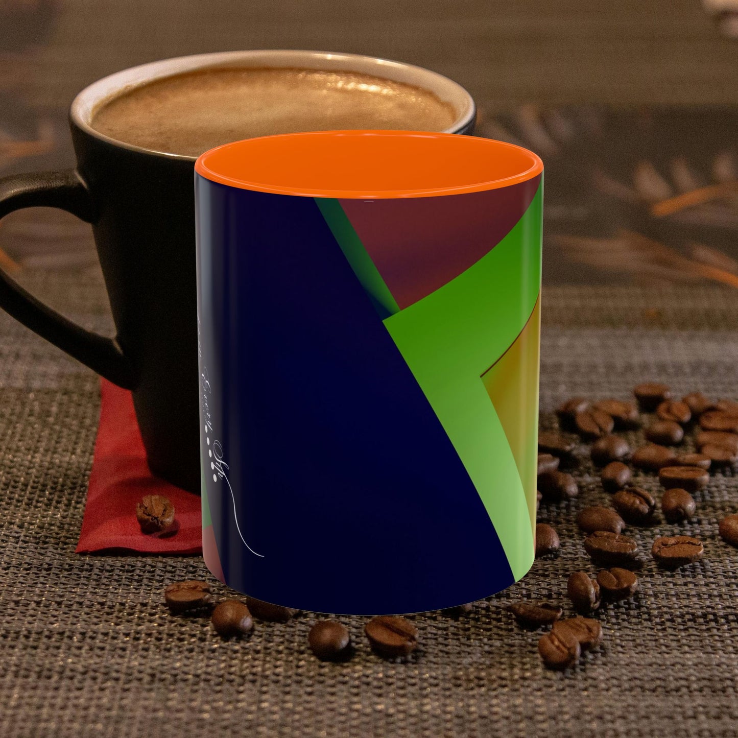 Accent Coffee Mug 11, 15oz_ N3+ Series ACM11OZ PT2WW018_ Limited Edition Perfect Blend of Style by WesternWaves: