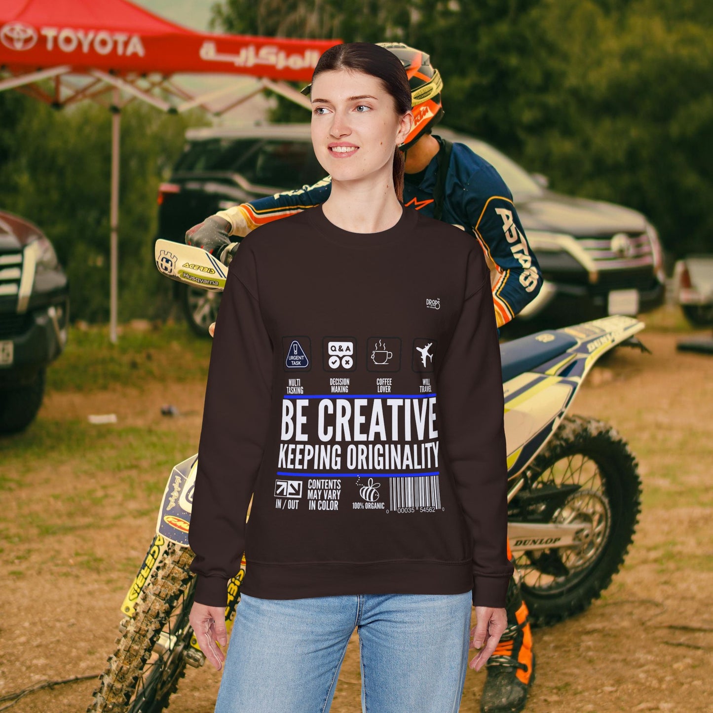 Unisex Heavy Blend™ Crewneck Sweatshirt_ N2 Sports Series UHBCSS PT2WW004_ Limited Edition 'DROPS' Brand Sweatshirt by WesternWaves: