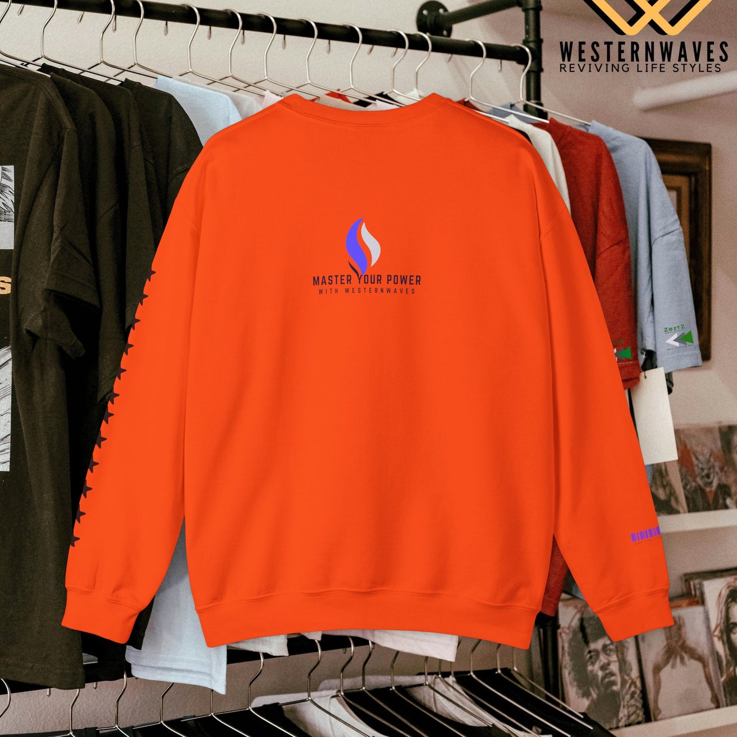Unisex Heavy Blend™ Crewneck Sweatshirt_ N3+ Series UHBCSS PT2WV010_ Limited Edition Timeless Style by WesternWaves: