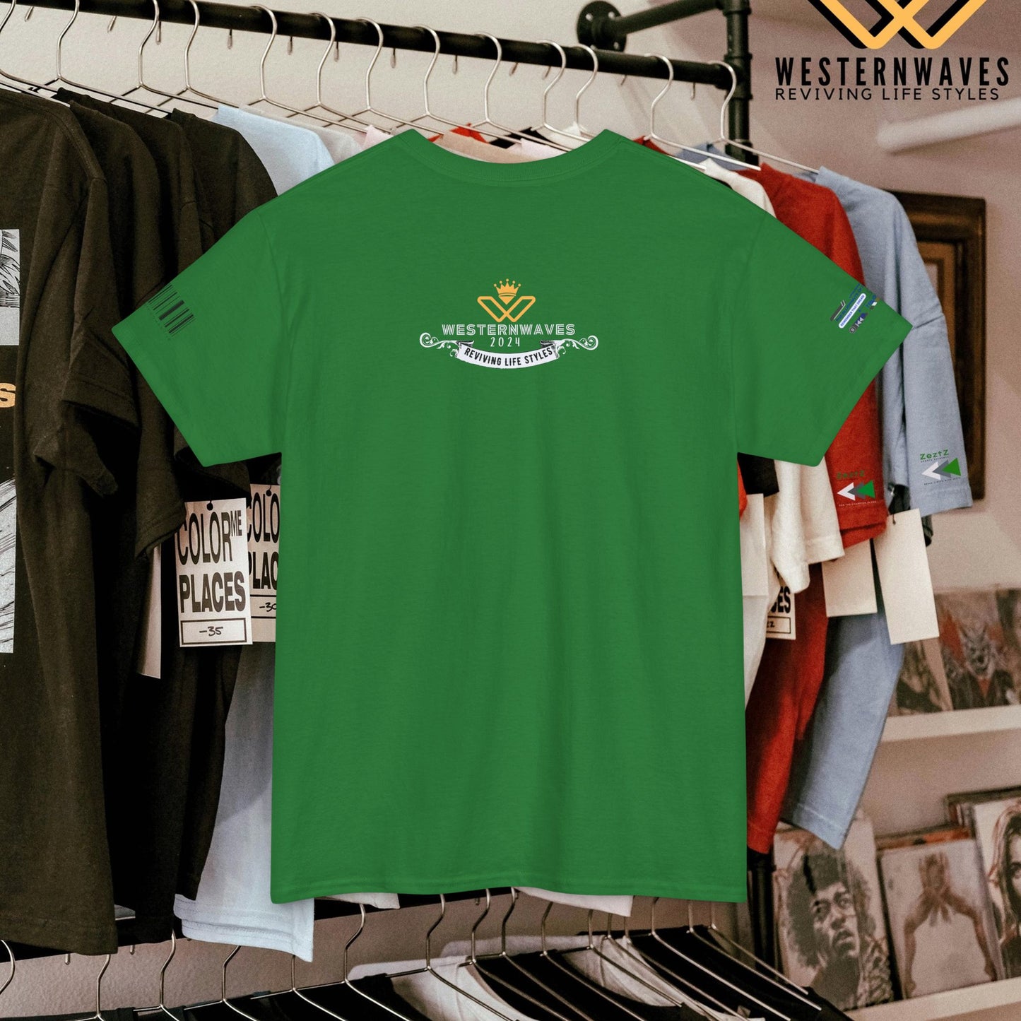 Unisex Heavy Cotton Tee_ Crafted from premium 100% cotton_ N3+ Series UHCT PT2WW013_ Limited Edition Maximum Comfort by WesternWaves: