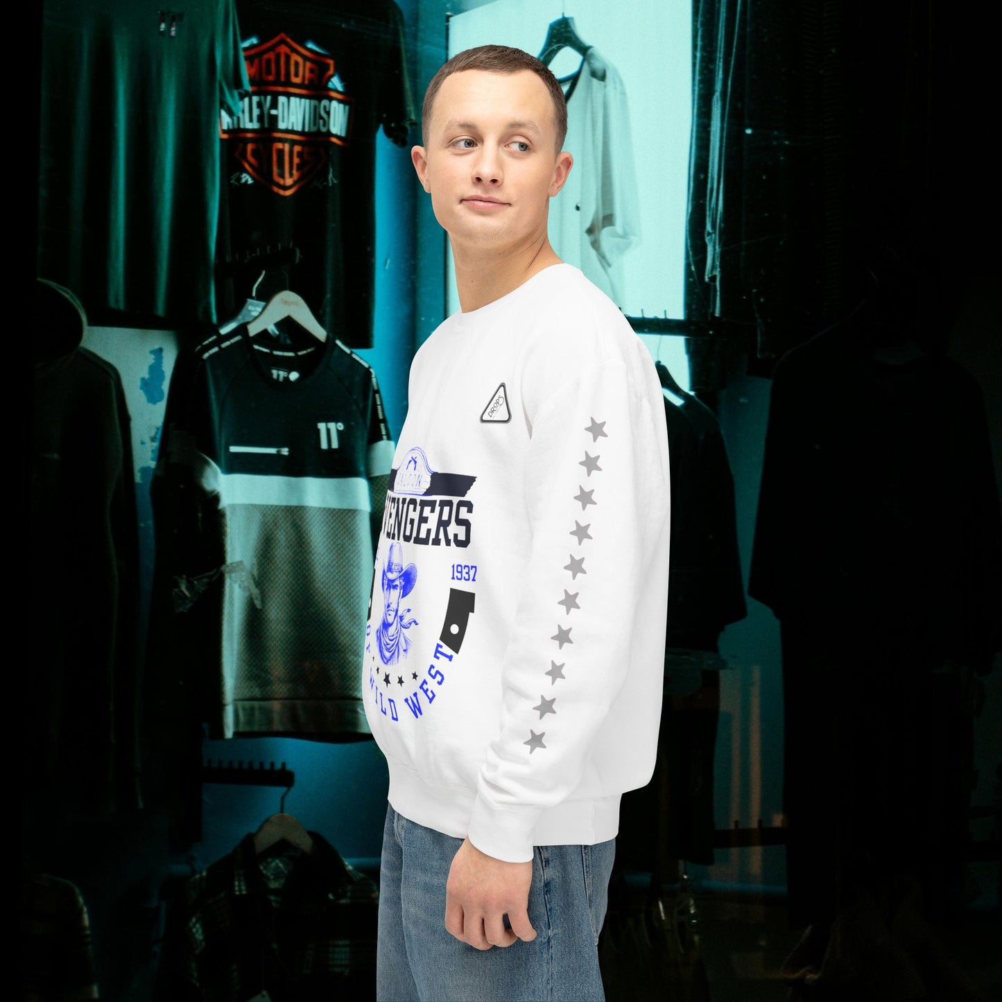 Unisex Lightweight Sweatshirt_ N7* Series USLWSS PT2WW002_ Limited Edition by WesternWaves: