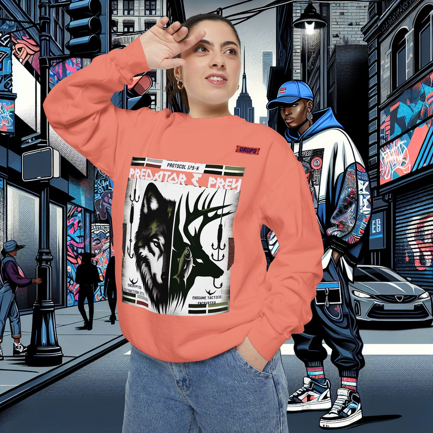 Predator & Prey Sweatshirt_ 03 Sep 2025_ Cozy Unisex Pullover, Nature Lover Apparel, Gifts for Wildlife Enthusiasts, Fall Fashion Layer
