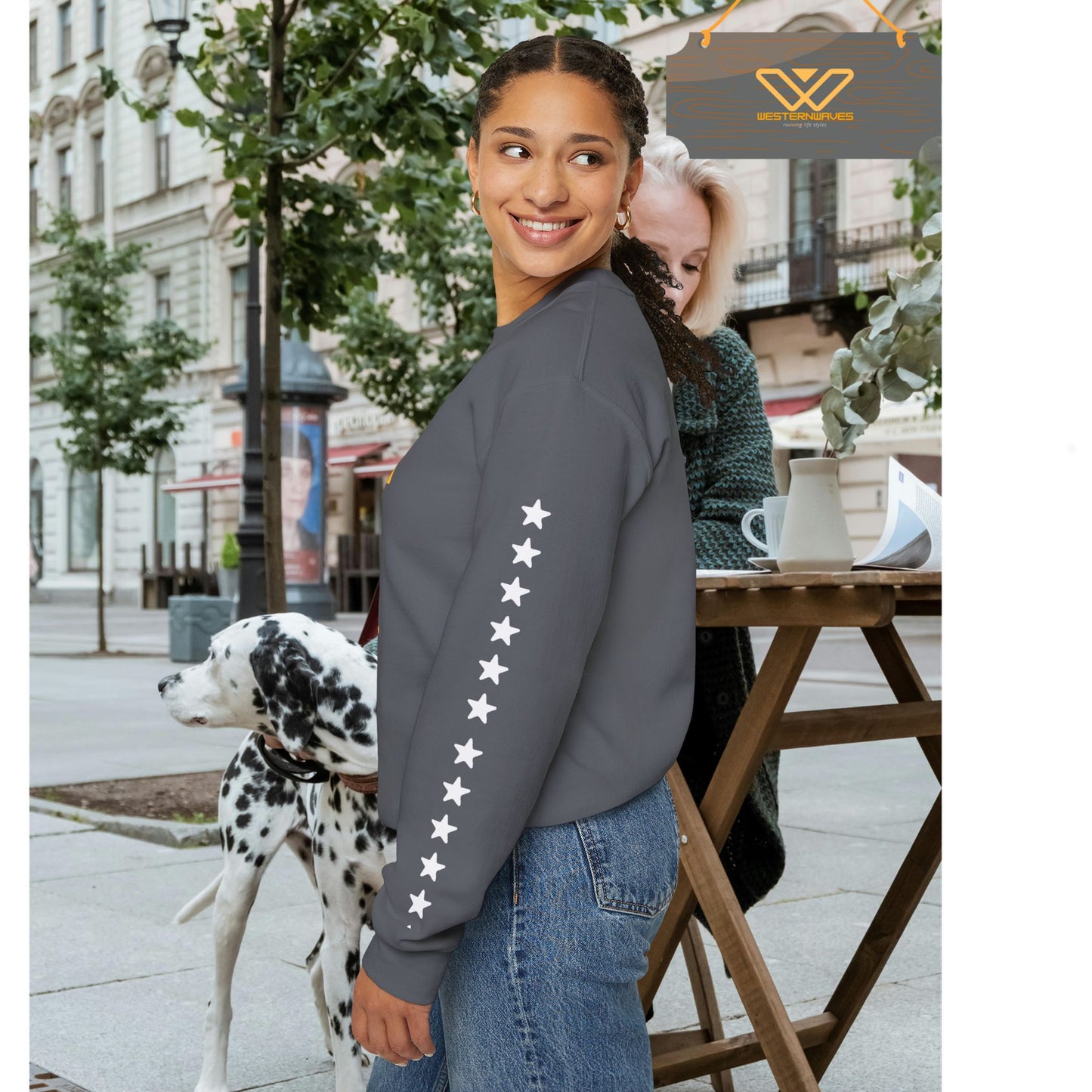 Unisex Heavy Blend™ Crewneck Sweatshirt_ N3+ Series UHBCSS PT2WW005_ Limited Edition Pure Luxury By WesternWaves: