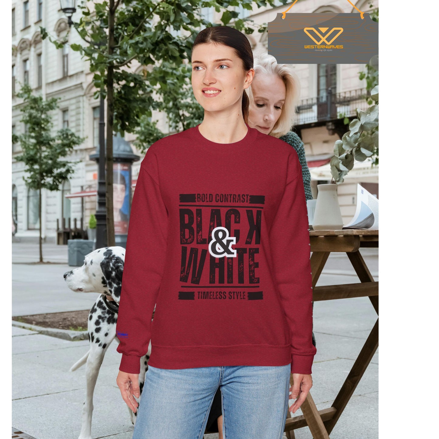 Unisex Heavy Blend™ Crewneck Sweatshirt_ N+ Series UHBCSS PT2WW028_ Limited Edition by WesternWaves: