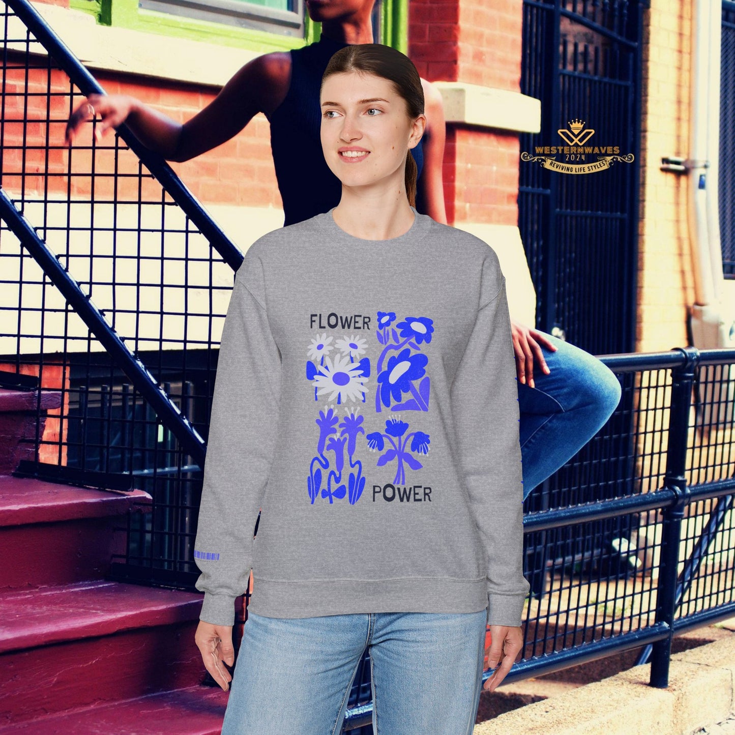 Unisex Heavy Blend™ Crewneck Sweatshirt_ N3+ Series UHBCSS PT2WW030_ Limited Edition Pure Luxury By WesternWaves: