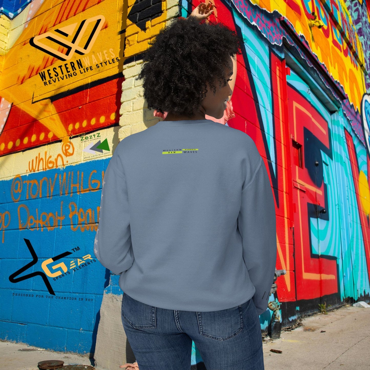 Unisex Lightweight Crewneck Sweatshirt_ N3+ Series ULWCSS PT2WW012_ Limited Edition Unparalleled Quality by WesternWaves: