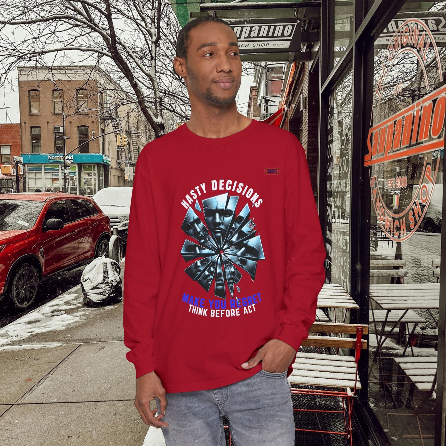 Unisex Long Sleeve T-shirt_ Series N8+ USLSTS PT2WW001_ HSD 009_ Limited Edition Trendy Statement Apparel by WesternWaves: