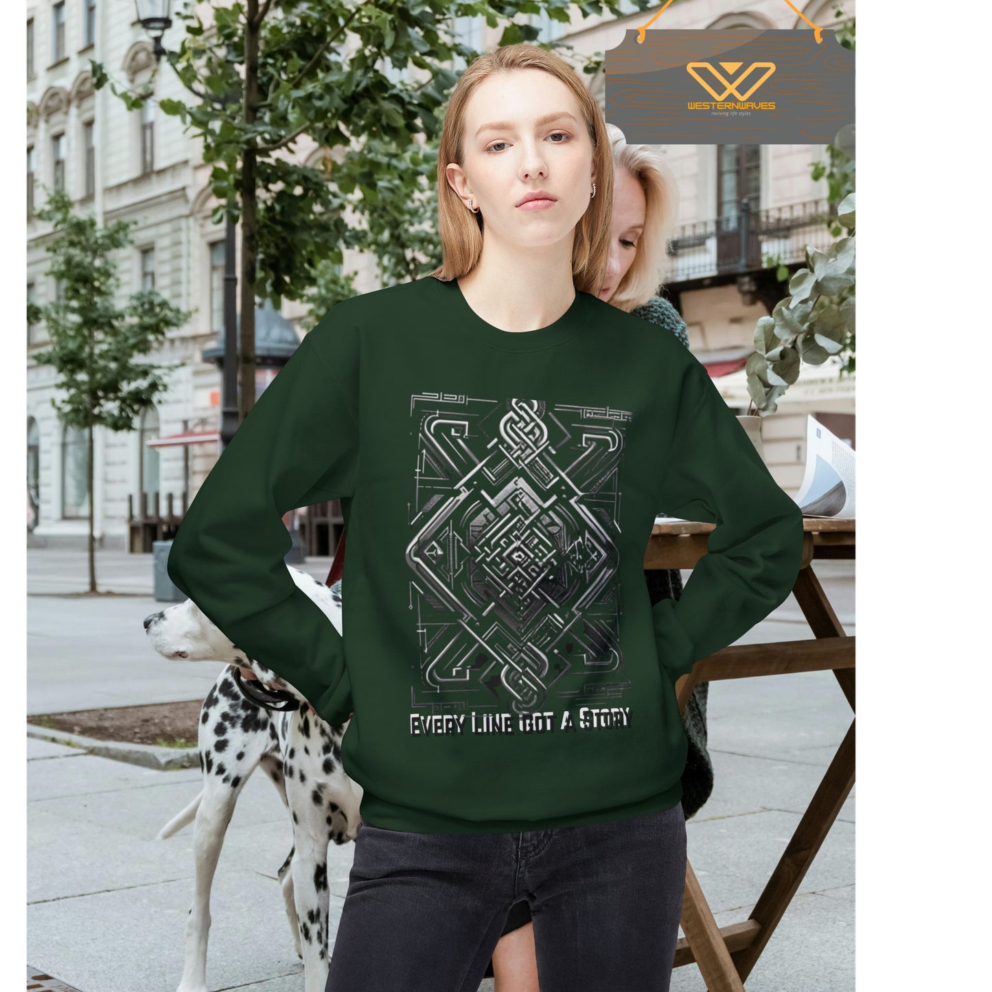 Every Line Got A Story Sweatshirt | Unisex Fleece Crewneck, Cozy Pullover, Artistic Gift, Casual Layer, Everyday Wear