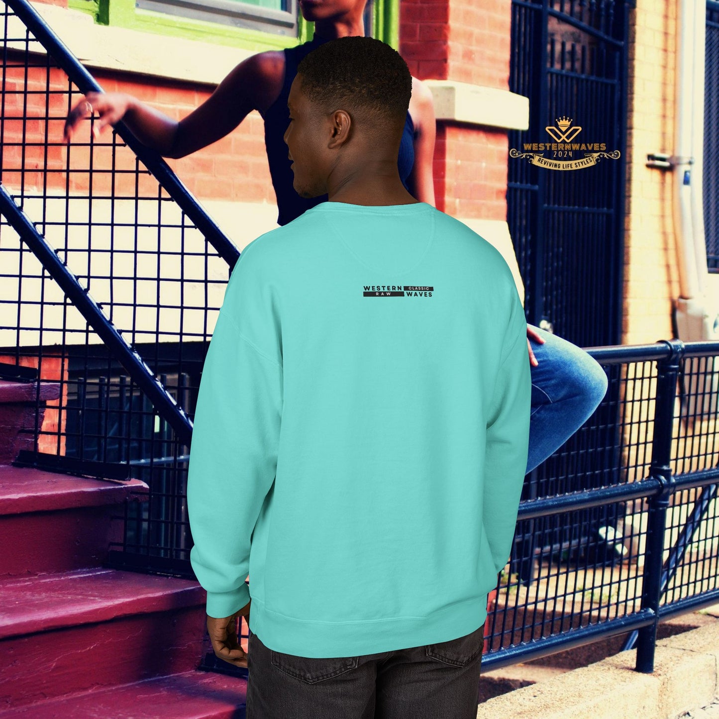 Unisex ComfortWash® Garment Dyed Crewneck Sweatshirt_ N7* Series USCGDCNSS PT2WW001_ Limited Edition Comfort & Retro Flair by WesternWaves: