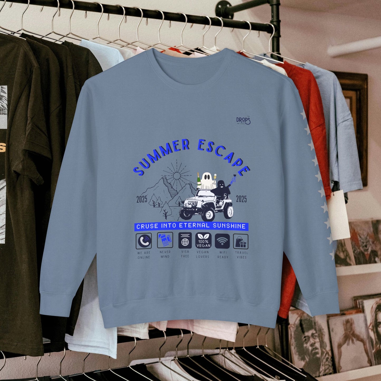 Unisex Summer Escape Crewneck Sweatshirt - Cruise into Eternal Sunshine_ 10 May 2025_ 001