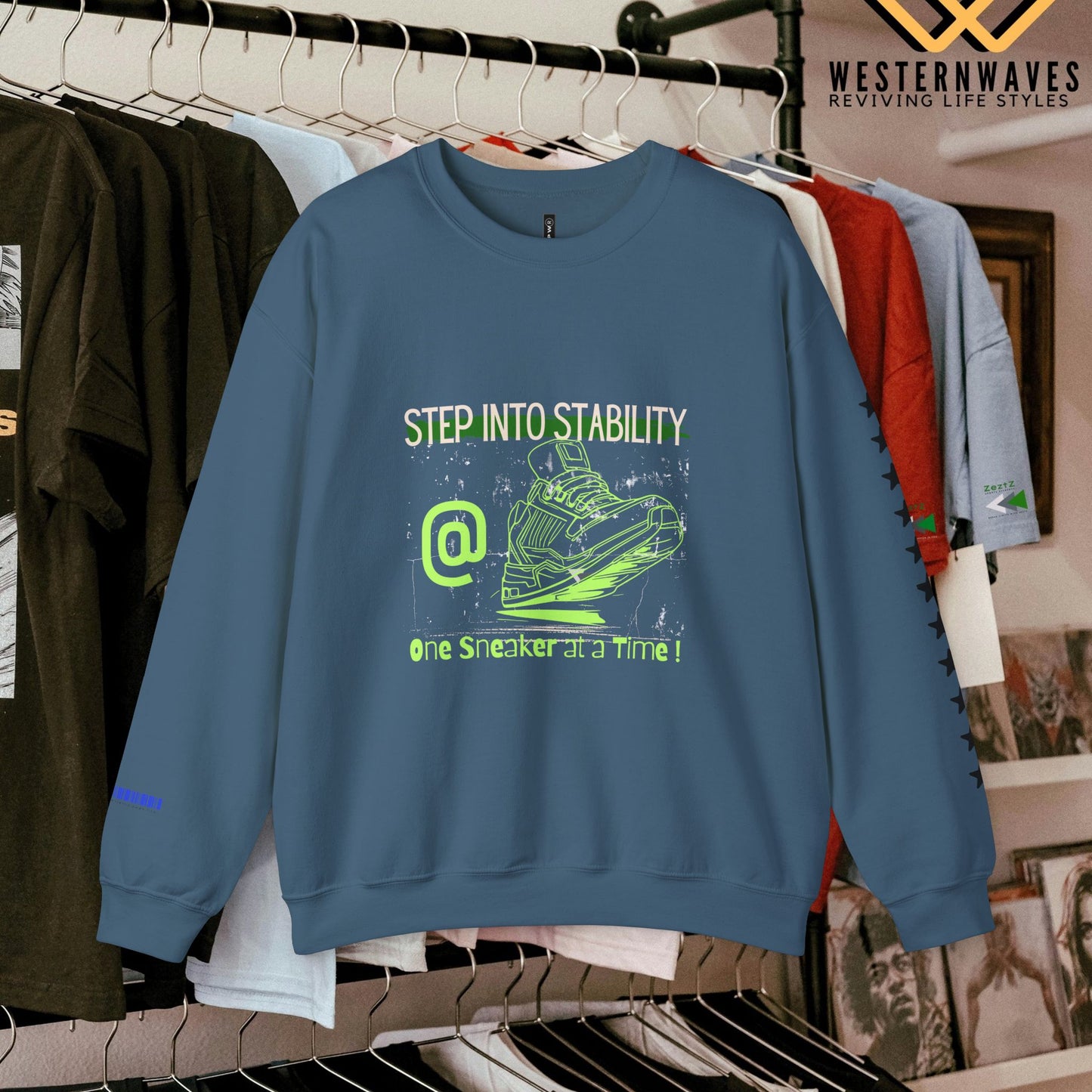 Unisex Heavy Blend™ Crewneck Sweatshirt_ N3+ Series UHBCSS PT2WW032_ Limited Edition Pure Luxury By WesternWaves: