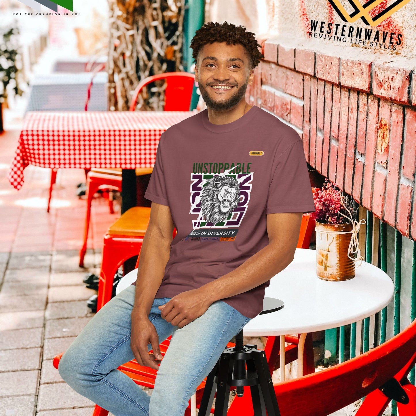 Unisex Garment-Dyed T-Shirt_ 26 June 2025_ Limited Edition Strength in Diversity by WesternWaves: