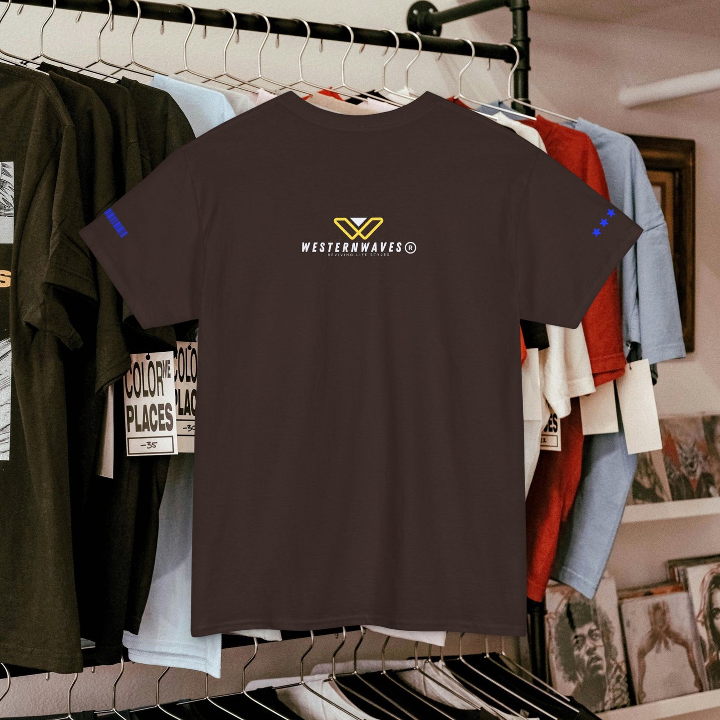 Unisex Heavy Cotton Tee_ Crafted from premium 100% cotton_ N2+ Series UHCT PT2WW009_ Limited Edition Maximum Comfort by WesternWaves: