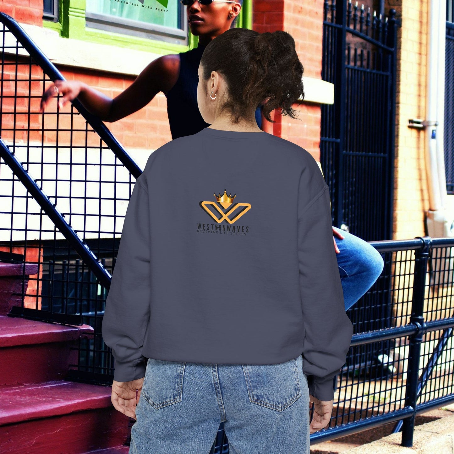 Unisex Garment-Dyed Sweatshirt_ N3+ Series UGDSS PT2WW004_ WesternWaves Limited Edition: