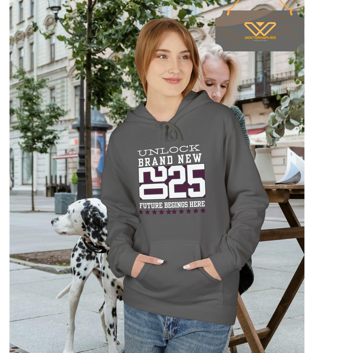 Unisex Midweight Softstyle Fleece Hoodie_ N3+ Series USMWSSFH PT2WW009_ Limited Edition Luxuriously Soft 100% Cotton Face by WesternWaves: