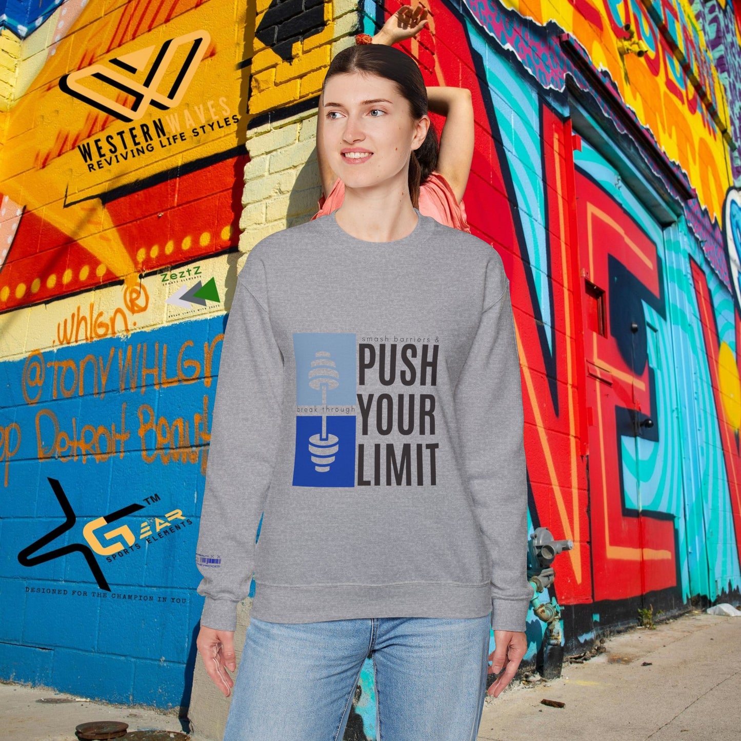 Unisex Heavy Blend™ Crewneck Sweatshirt_ N+ Series UHBCSS PT2WW027_ Limited Edition by WesternWaves: