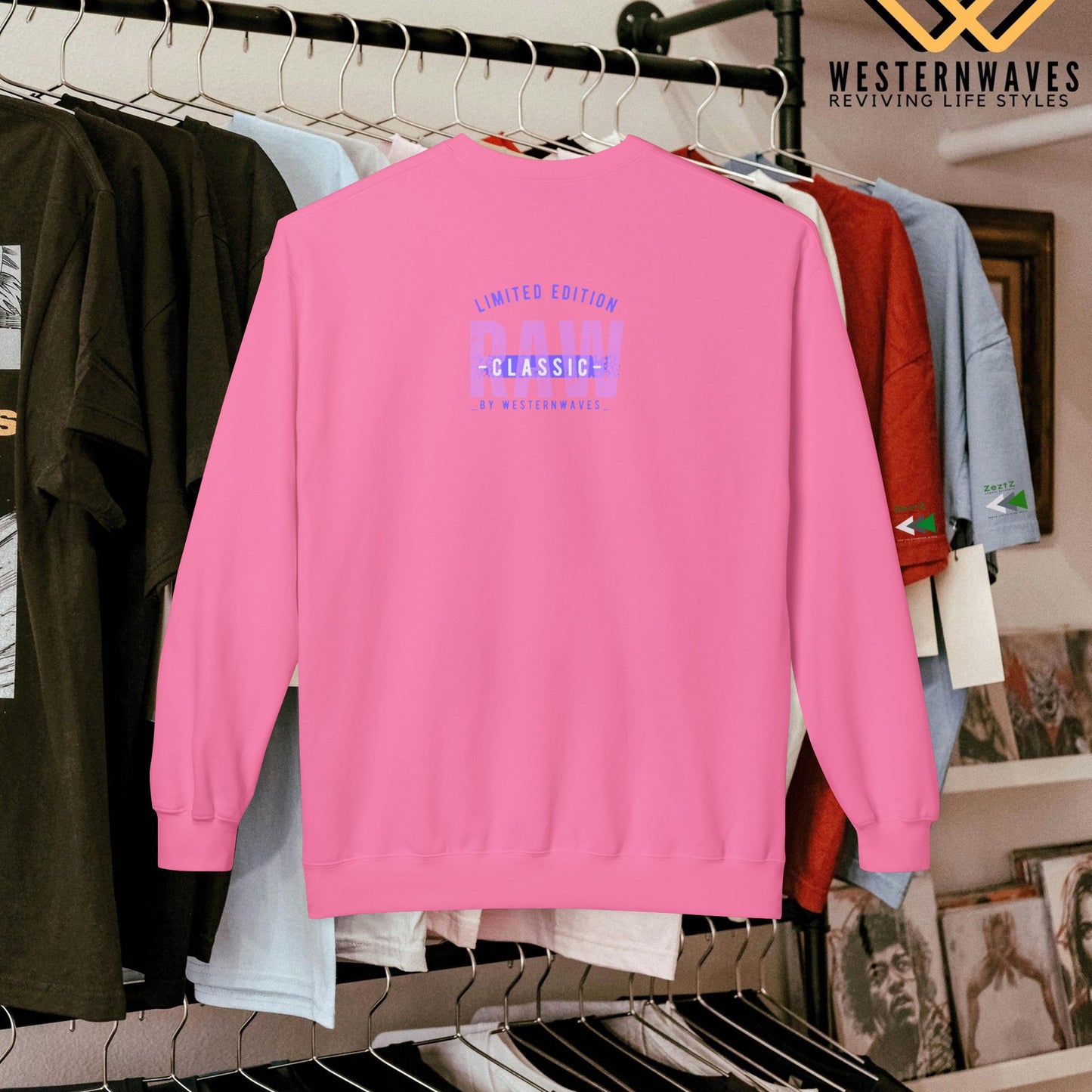 Softstyle Fleece Sweatshirt - N3+ Series SSFSS PT2WW001_ Limited Edition Cozy, Eco-Friendly, Unisex product by WesternWaves: