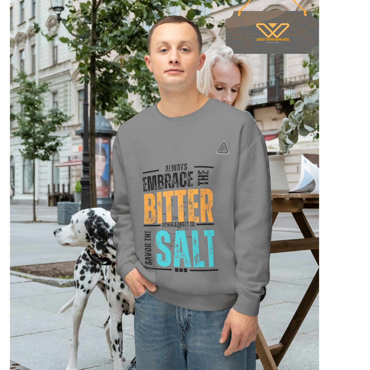 Unisex Lightweight Crewneck Sweatshirt_ N2 Series ULWCSS PT2WW005_Limited Edition Unparalleled Quality by WesternWaves: