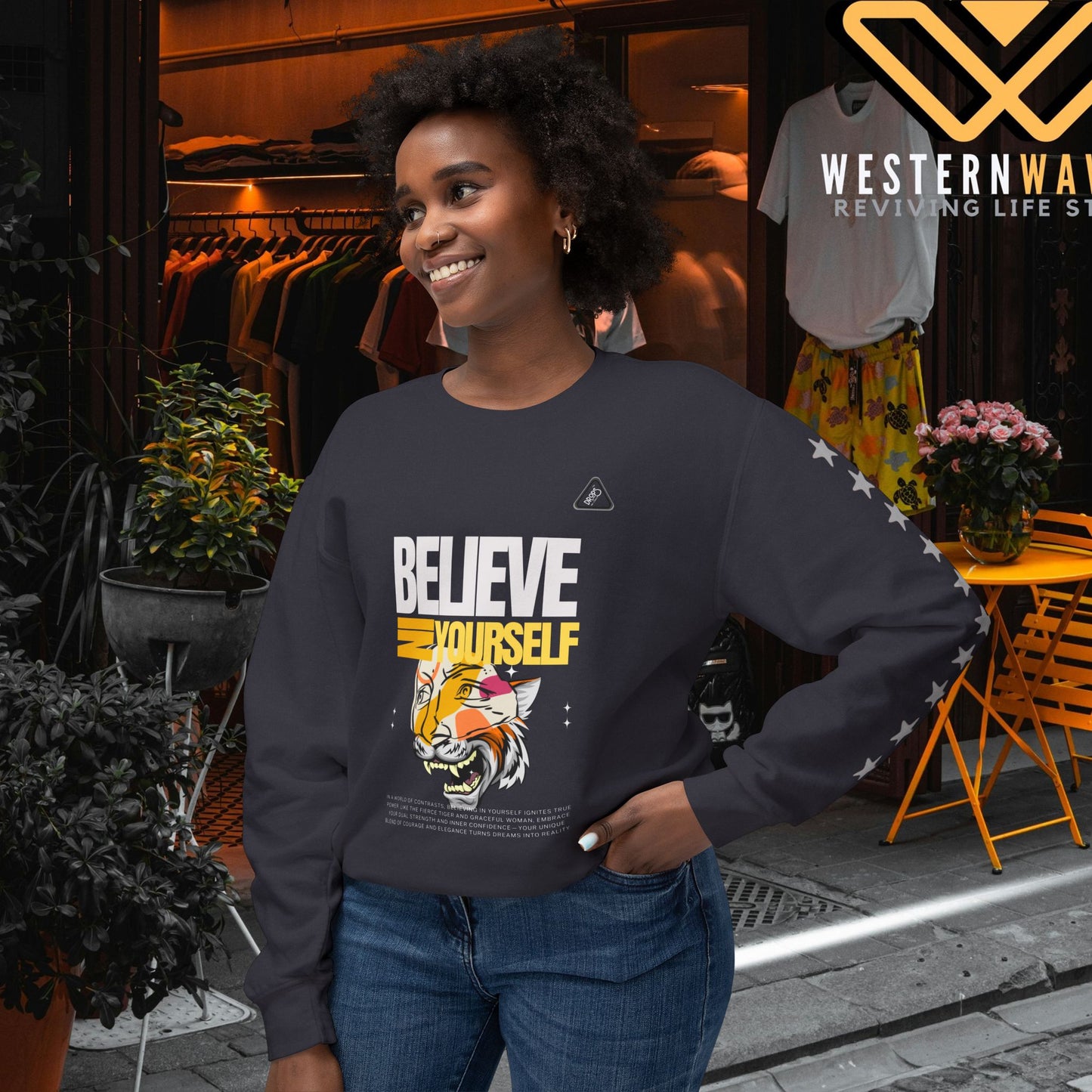 Unisex Lightweight Crewneck Sweatshirt_ N2 Series ULWCSS PT2WW006_ Limited Edition Unparalleled Quality by WesternWaves: