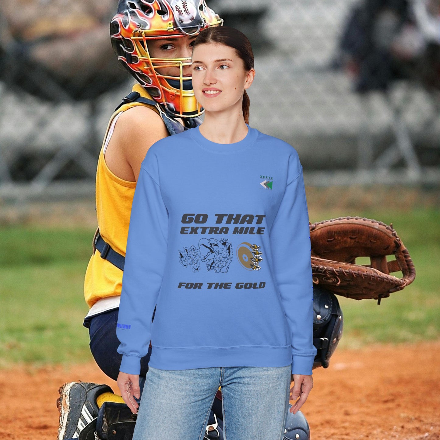 Unisex Heavy Blend™ Crewneck Sweatshirt_ N2 Sports Series UHBCSS PT2WW005_ Limited Edition ‘Zeztz’ Brand Sports Elements by WesternWaves: