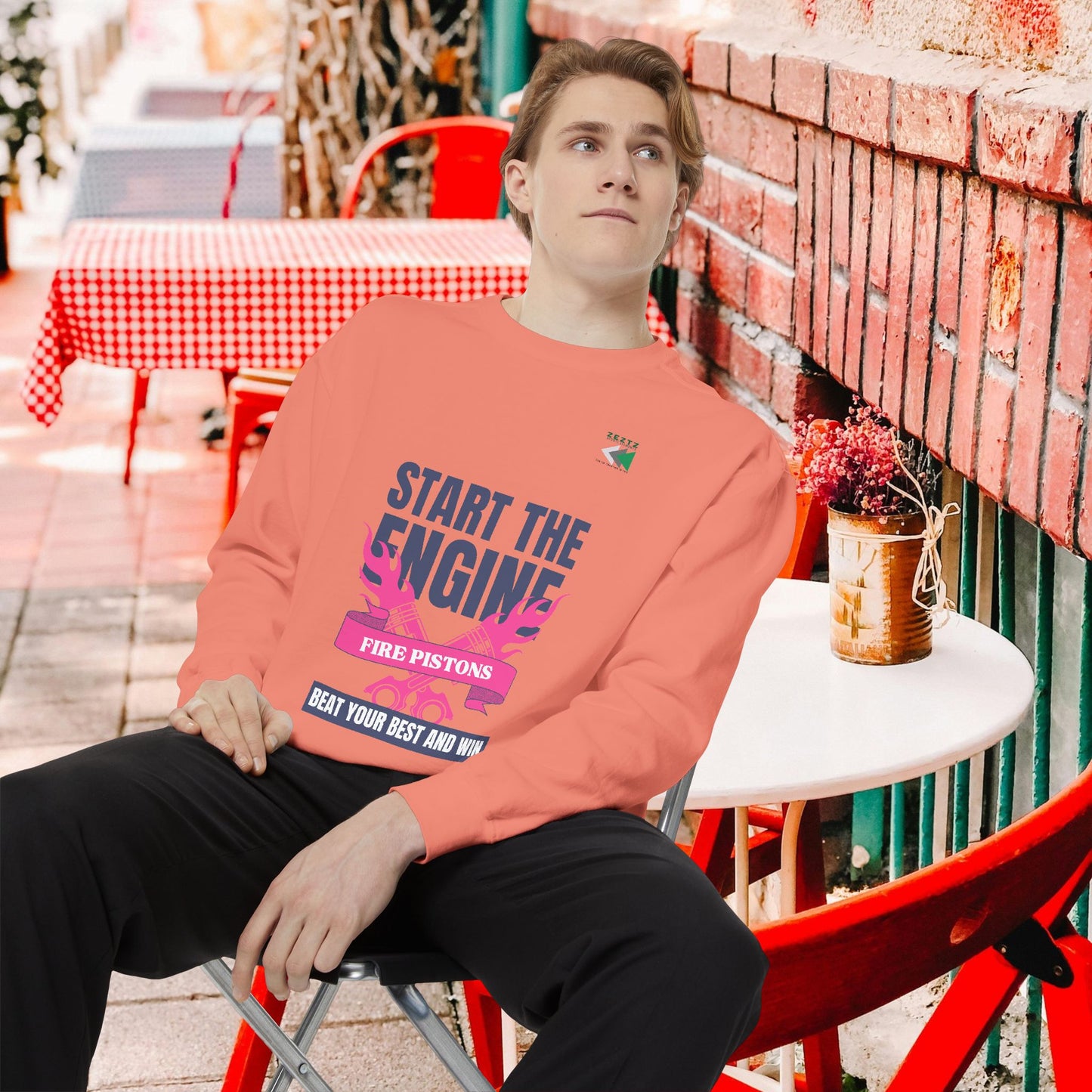 Unisex Garment-Dyed Sweatshirt_ N2 Series USGDSS PT2WW002_ Limited Edition Masterpiece of ‘ZeztZ’ Sports Brand _ Luxury & Casual Comfort by WesternWaves: