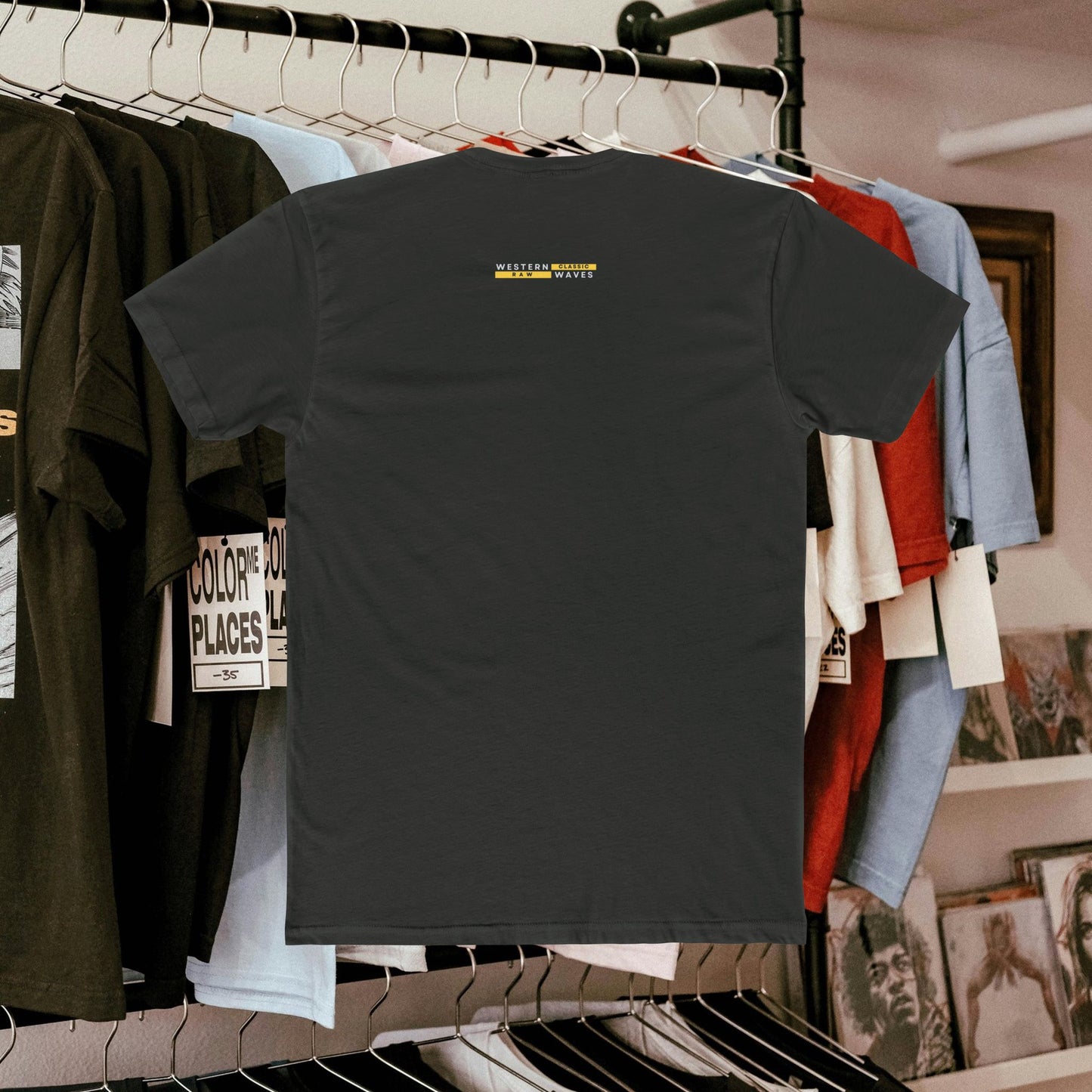 Unisex Cotton Crew Tee_ N4+ Series USCCTEE PT2WW001_ Limited Edition High Quality Print Statement by WesternWaves:
