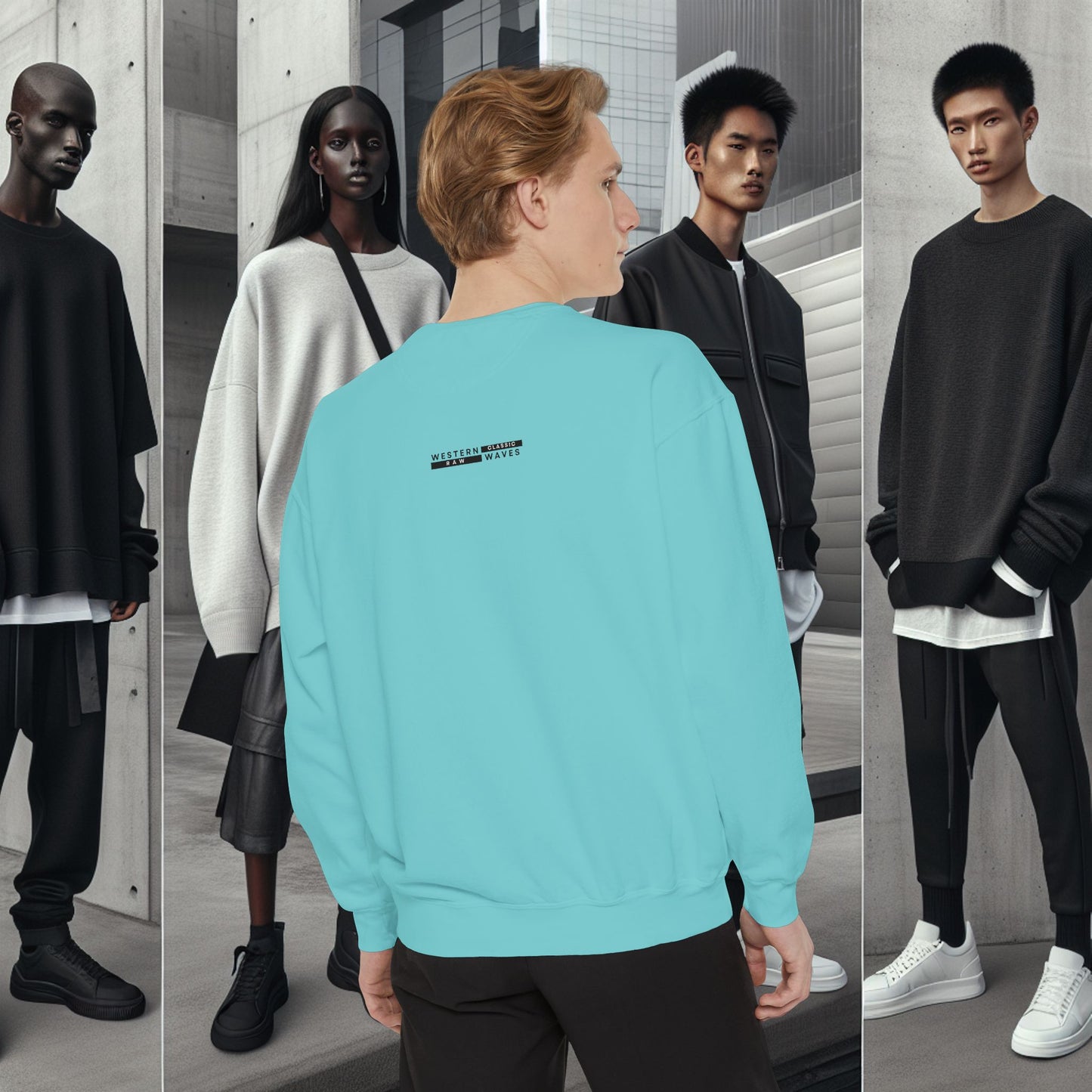 Unisex Garment-dyed Sweatshirt_ Series UWD 063_ Limited Edition Cozy Apparel for Adventurers by WesternWaves: